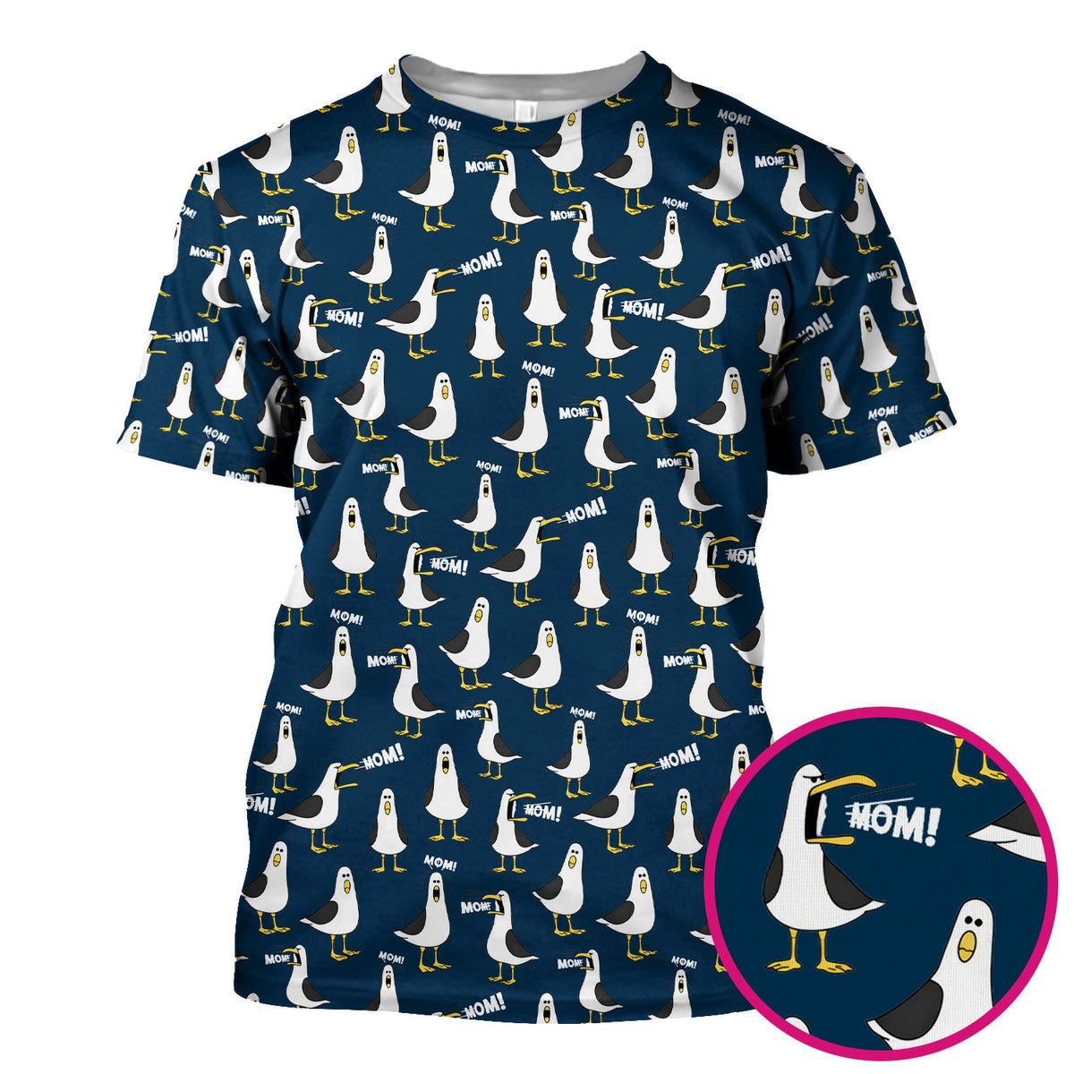 Seagull Mom Nurse Scrub Top