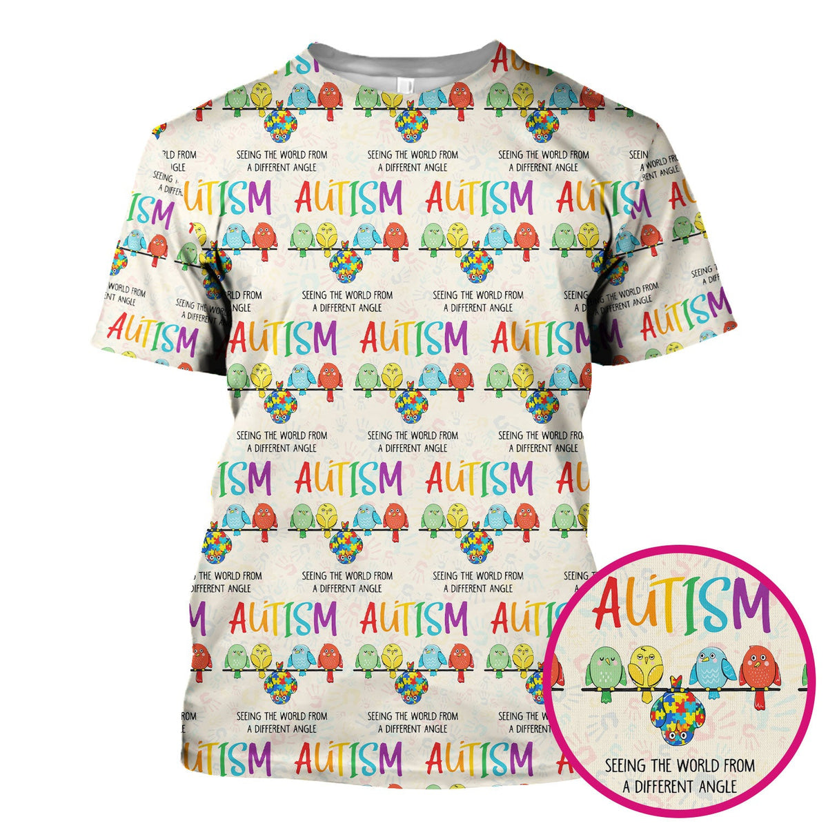 Autism Seeing The World From A Different Angle Nurse Scrub Top