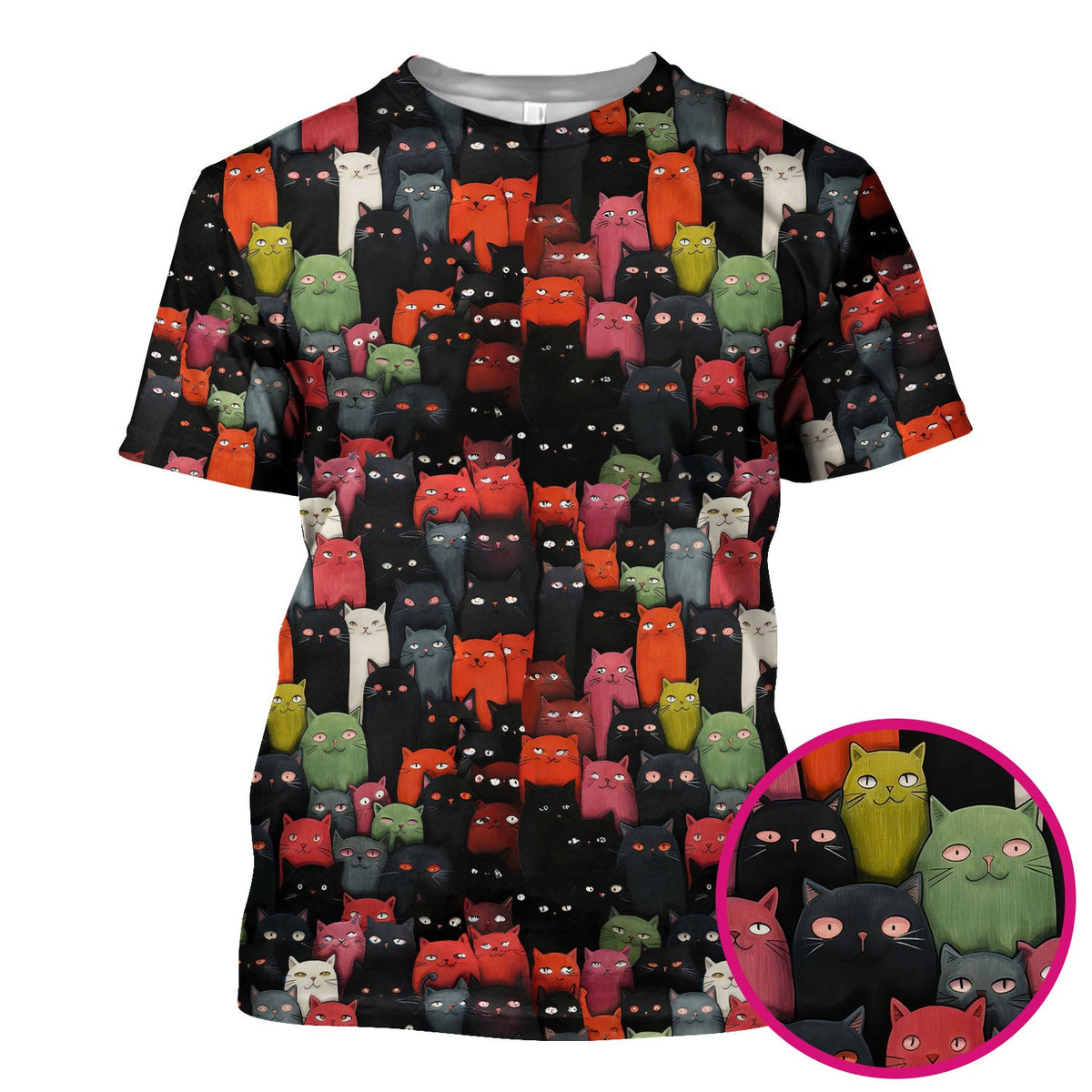 Artistic Cat Nurse Scrub Top