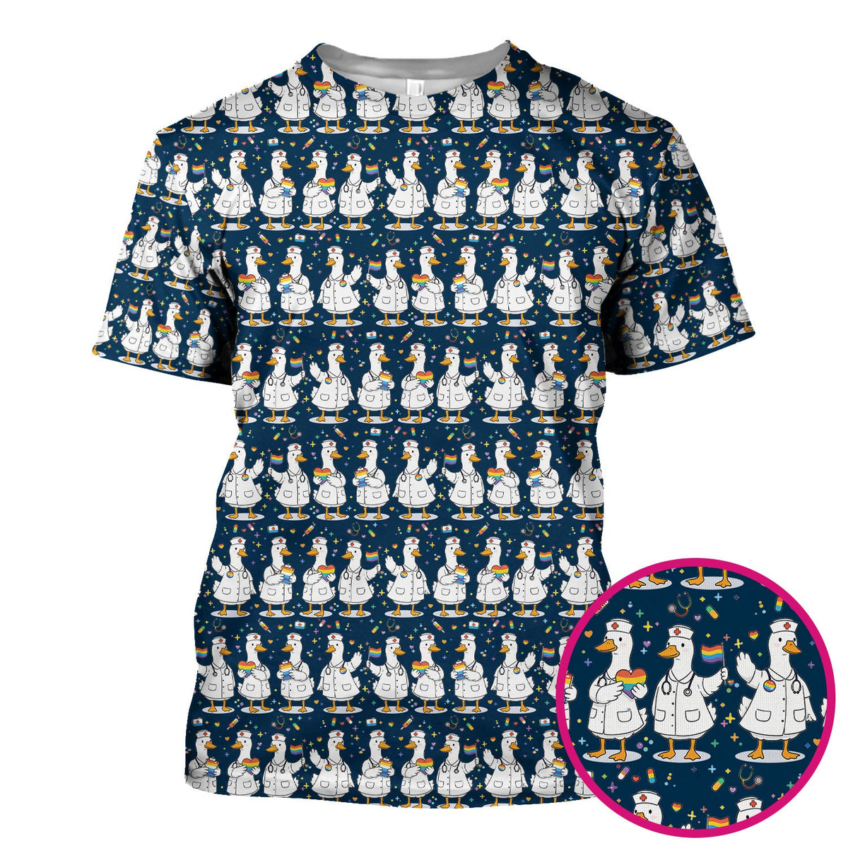 Duck Pride Nurse Scrub Top
