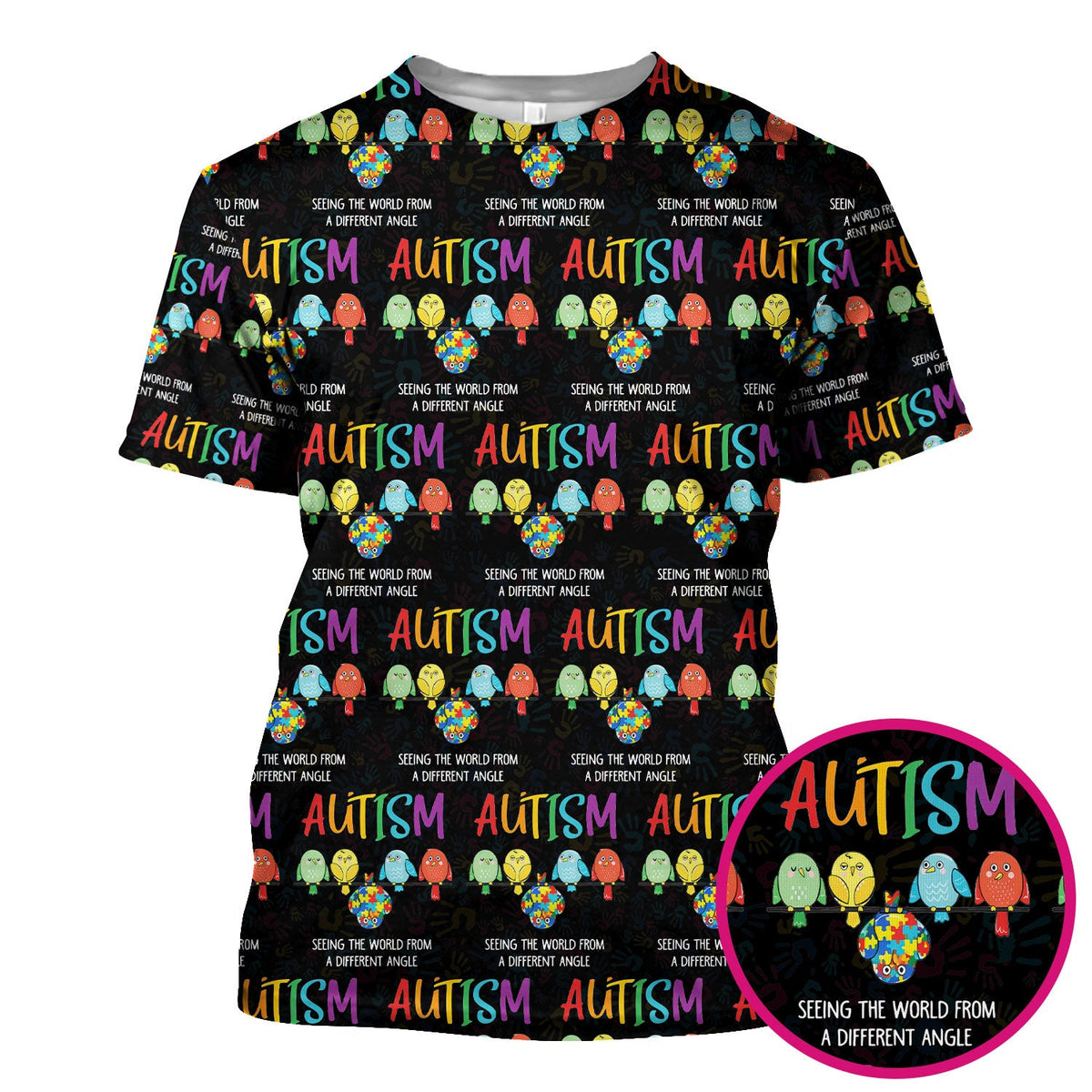Autism Seeing The World From A Different Angle Nurse Scrub Top