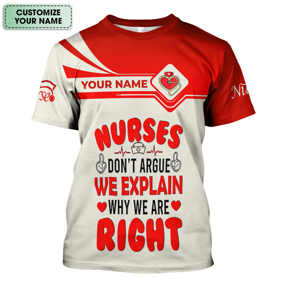 Personalized We Explain Why We Are Right Nurse Scrub Top