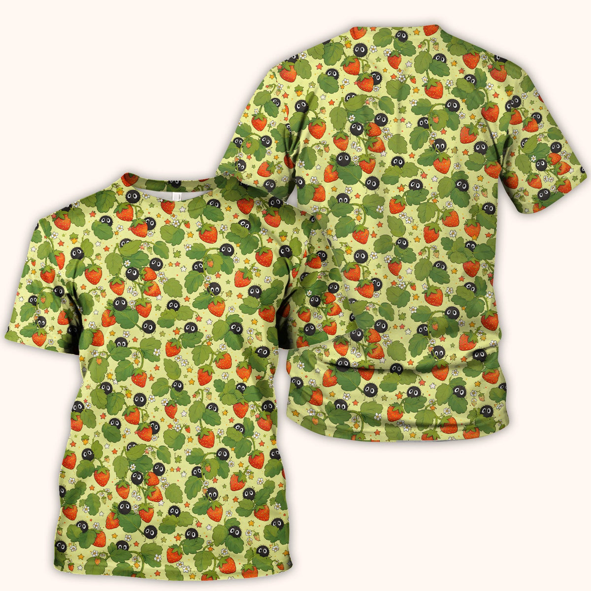 Strawberry Soot Sprite Nurse Scrub Top