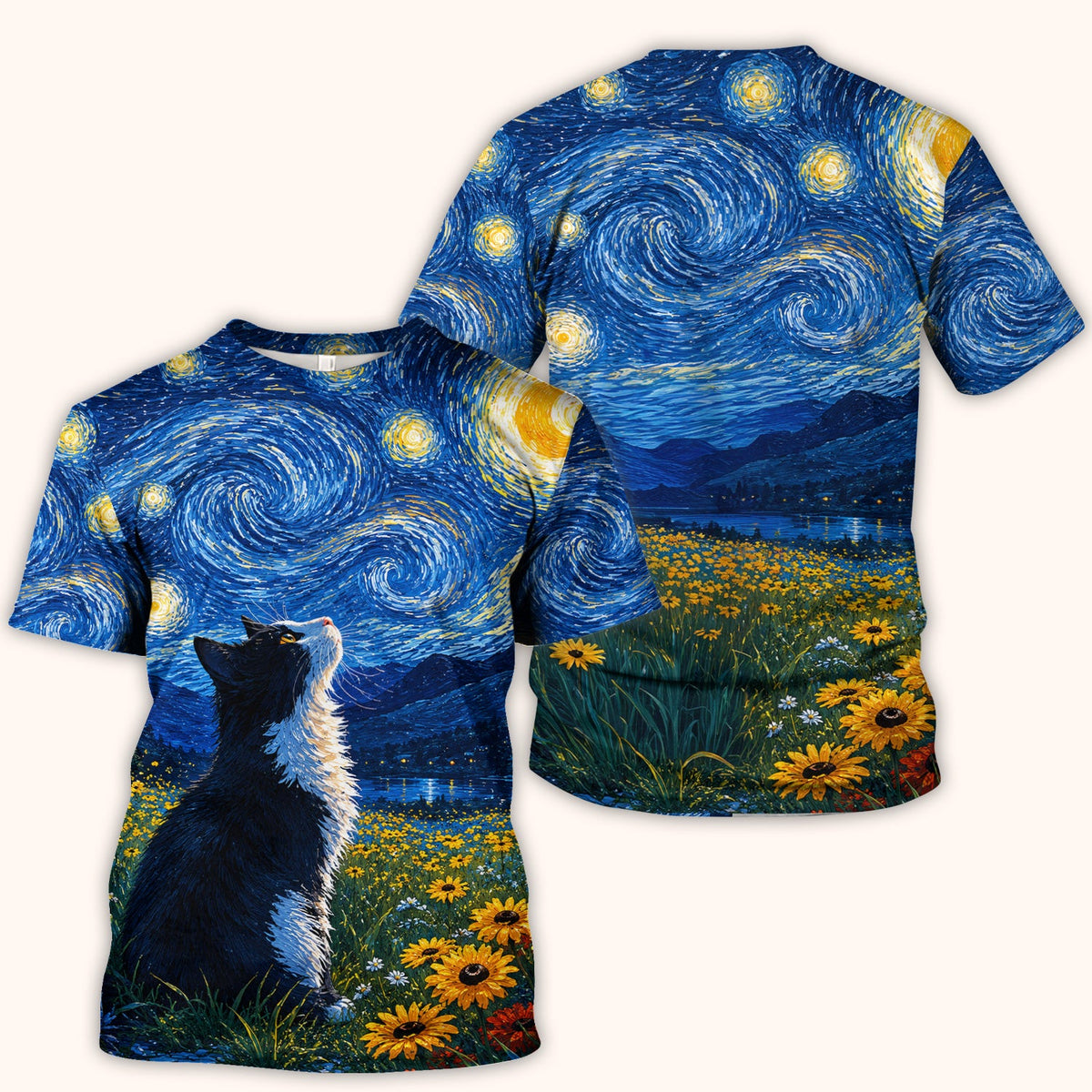 Starry Cat Veterinary Nurse Scrub Top