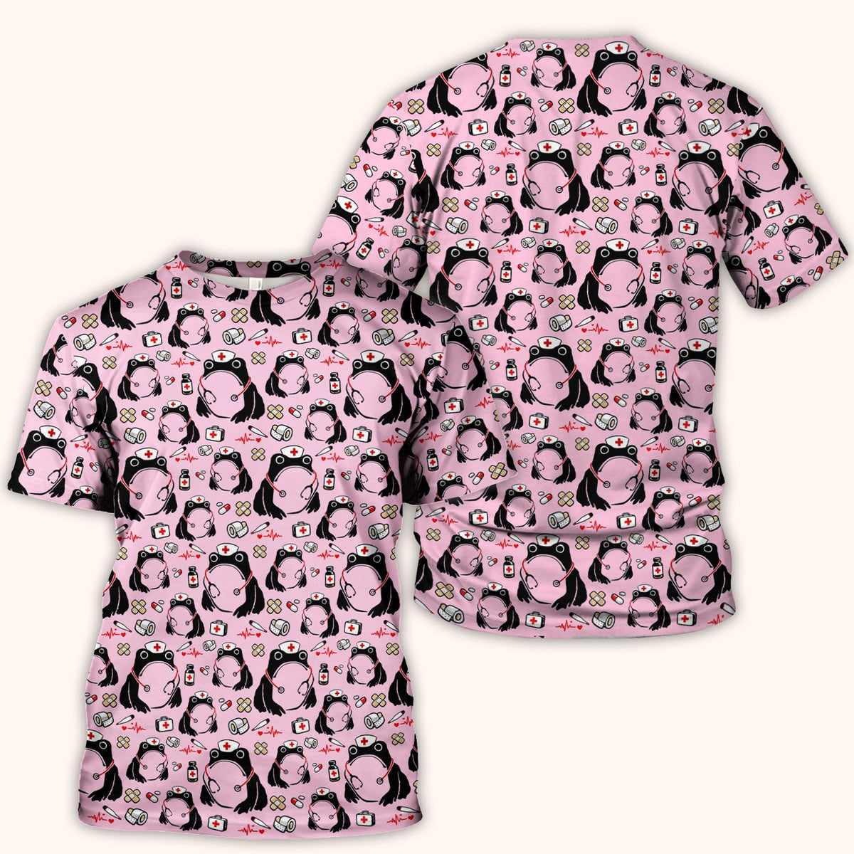 Frog Medical Nurse Scrub Top