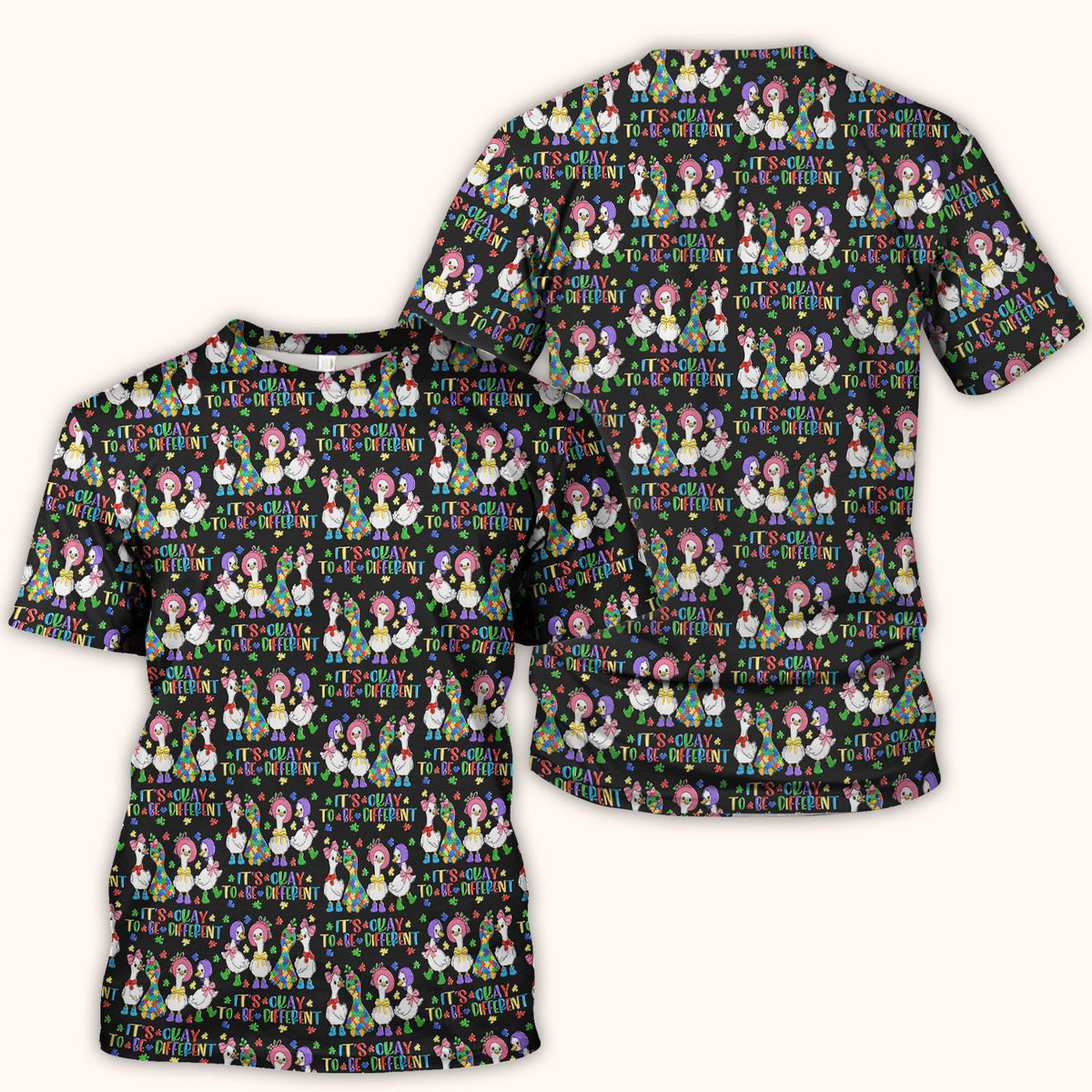 It's Okay To Be Different Duck Nurse Scrub Top