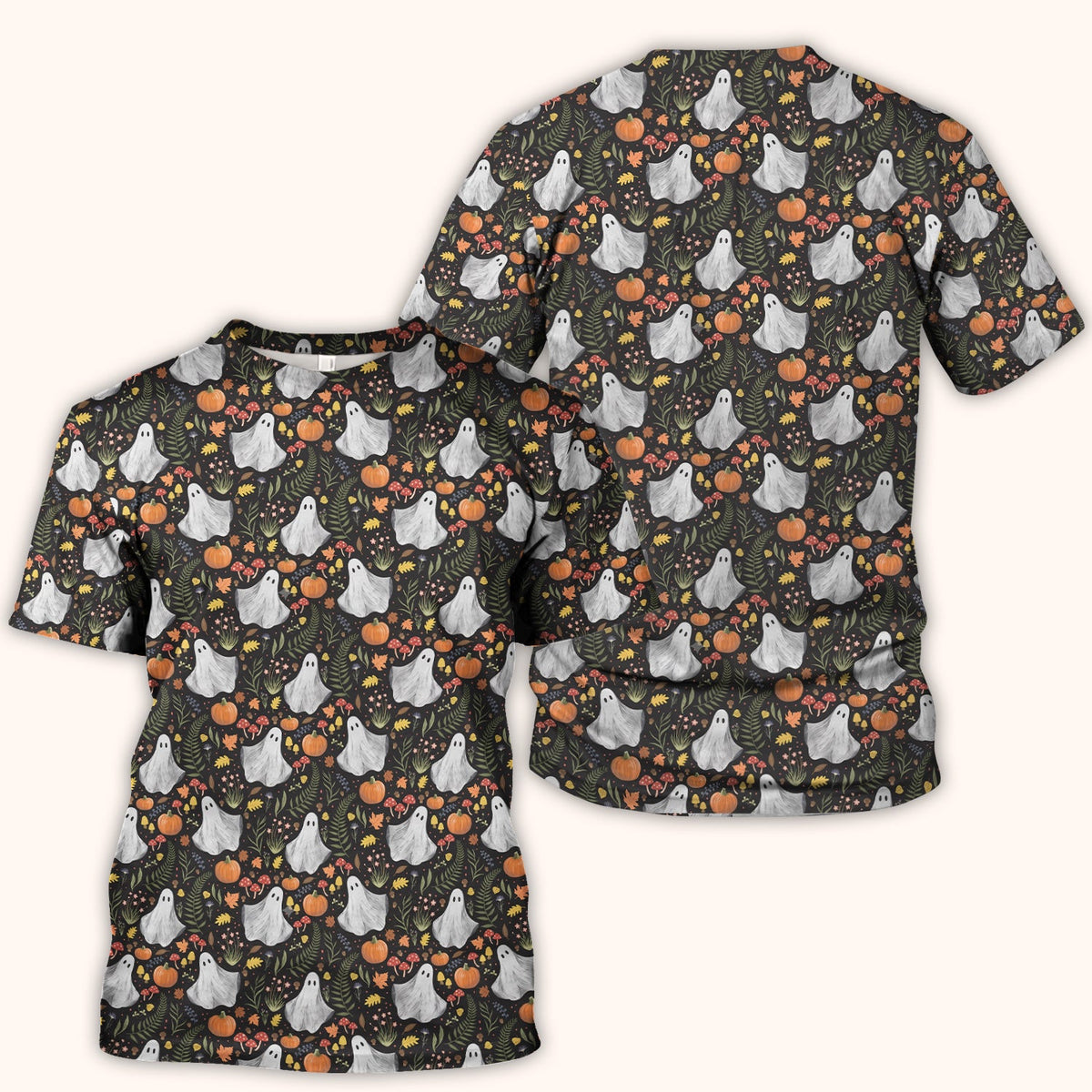 Pumpkin Woodland Nurse Scrub Top