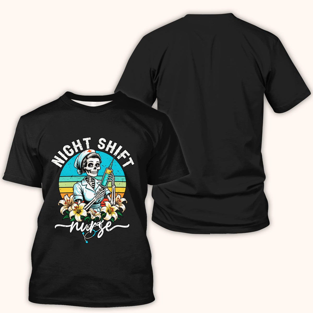 Night Shift Skeleton Nurse Shirt