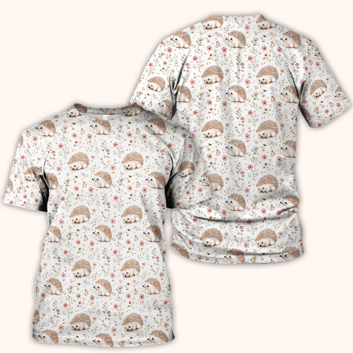 Hedgehog Wildflower Garden Nurse Scrub Top