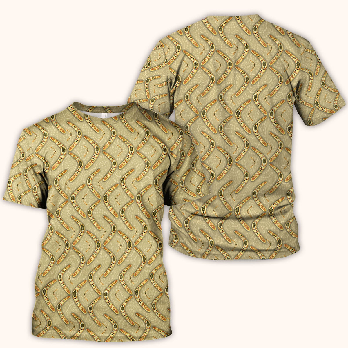 Aboriginal Boomerang Nurse Scrub Top