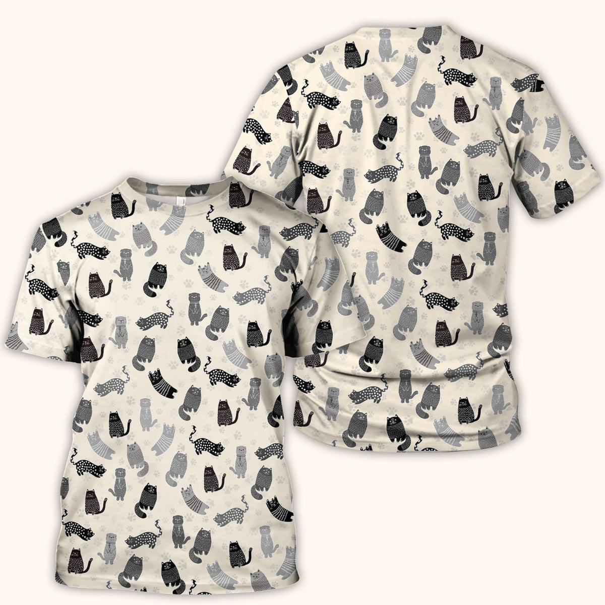 Cat Paw Print Nurse Scrub Top