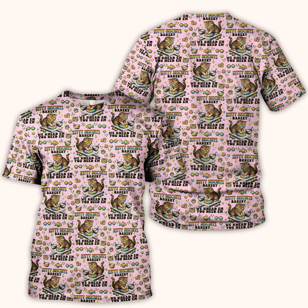 Pride Nurse Cat Baking Scrub Top