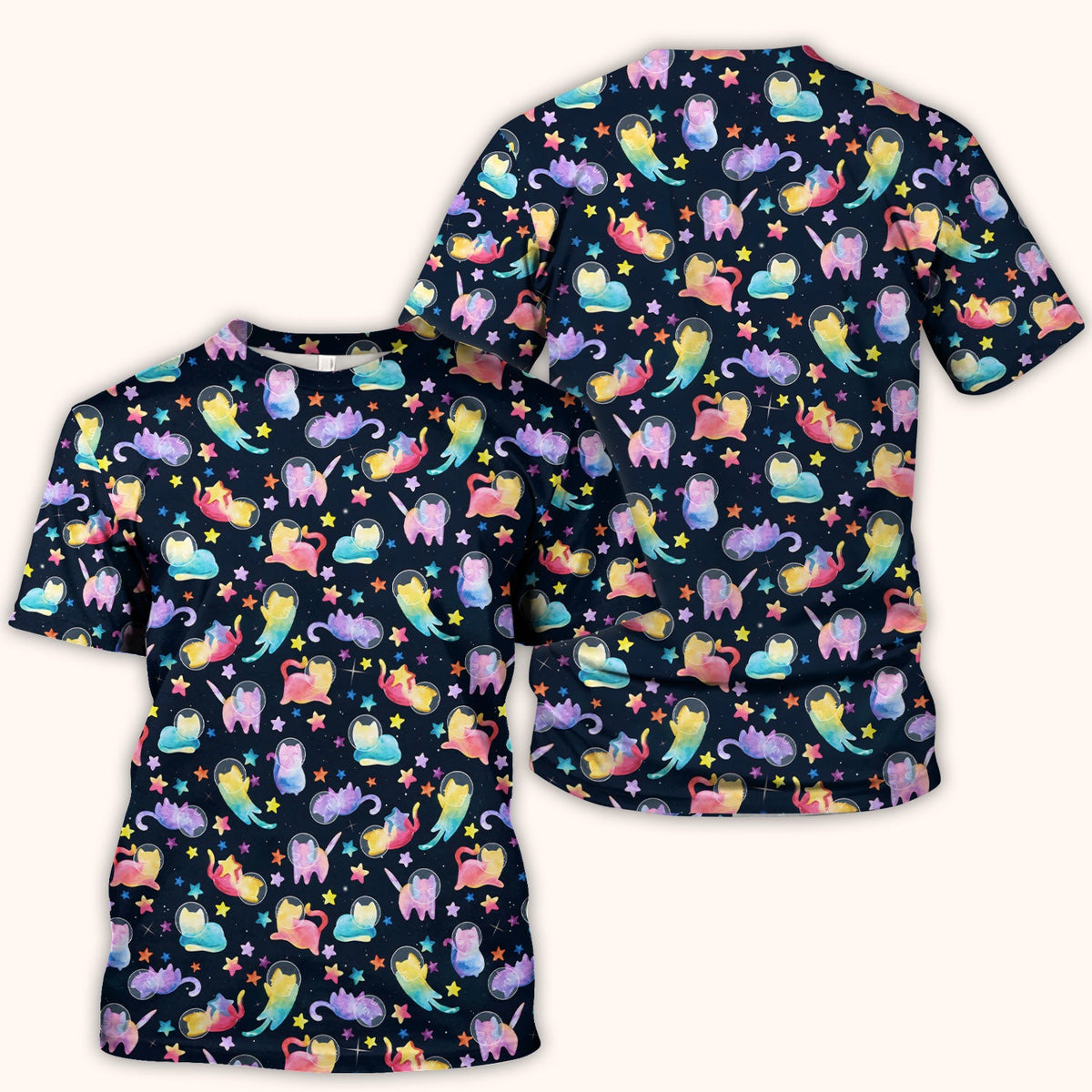 Space Cat Veterinary Nurse Scrub Top