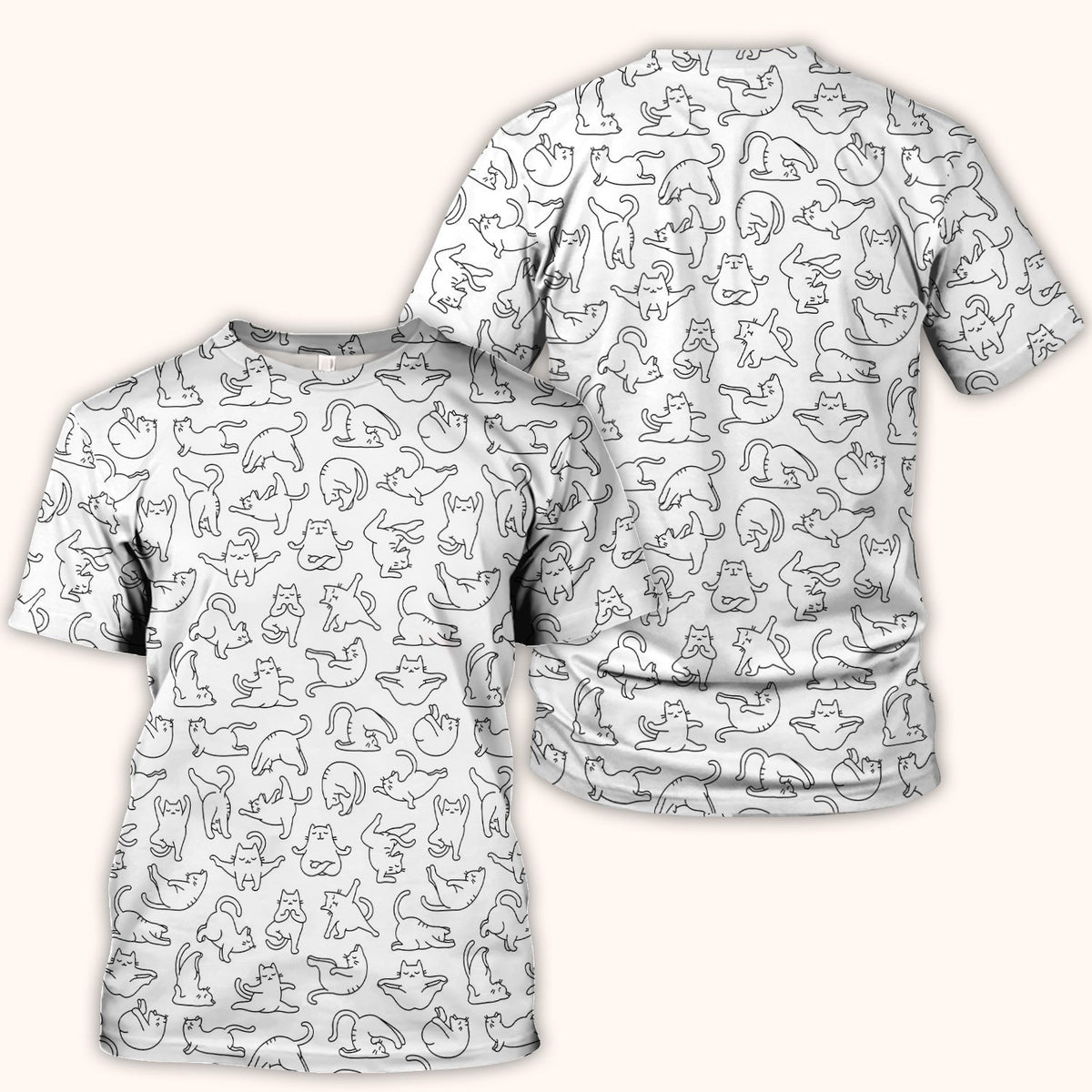 Cat Outline Playing Gothic Nurse Scrub Top