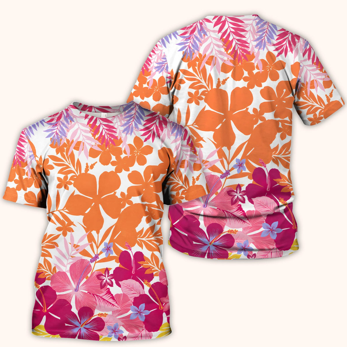 Tropical Hibiscus Bloom Nurse Scrub Top