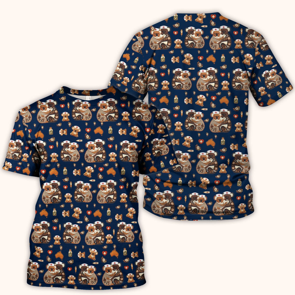 Koala Nurse Scrub Top - Valentines Day Gift