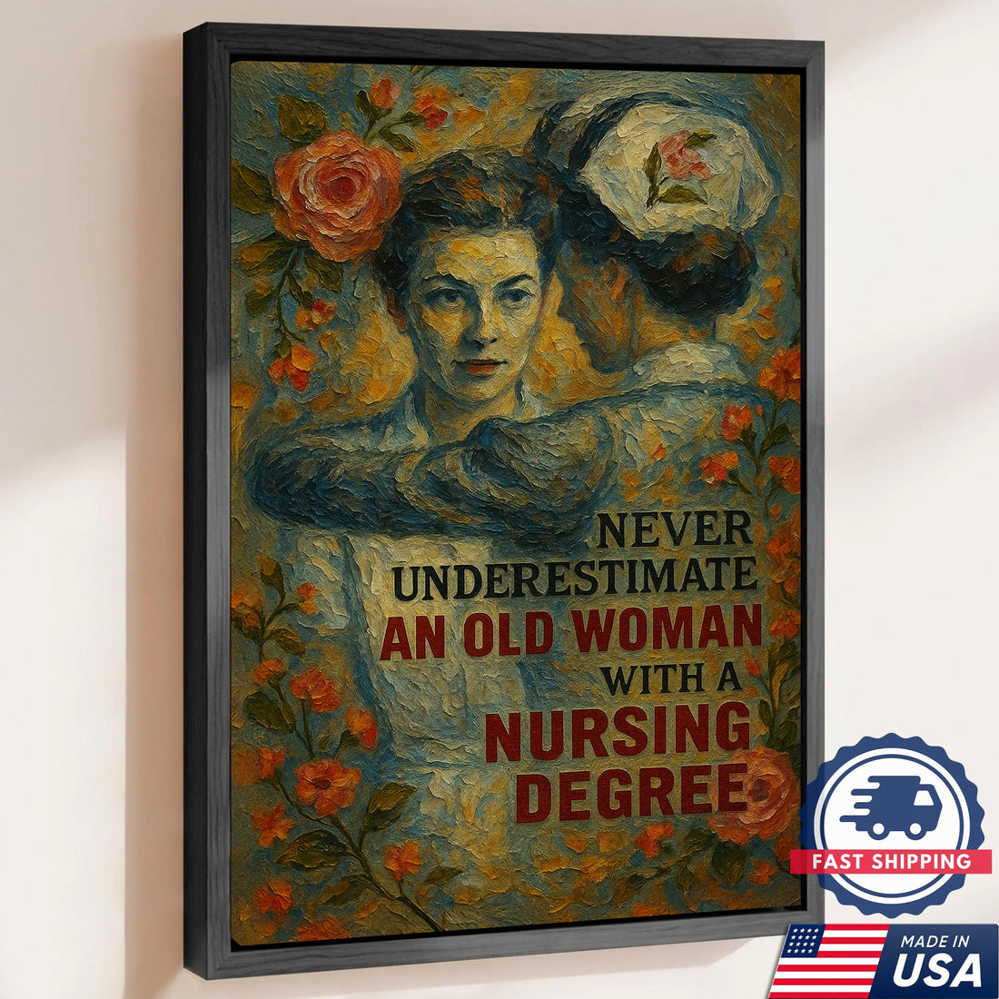 Nursing Degree Vintage Nurse Canvas