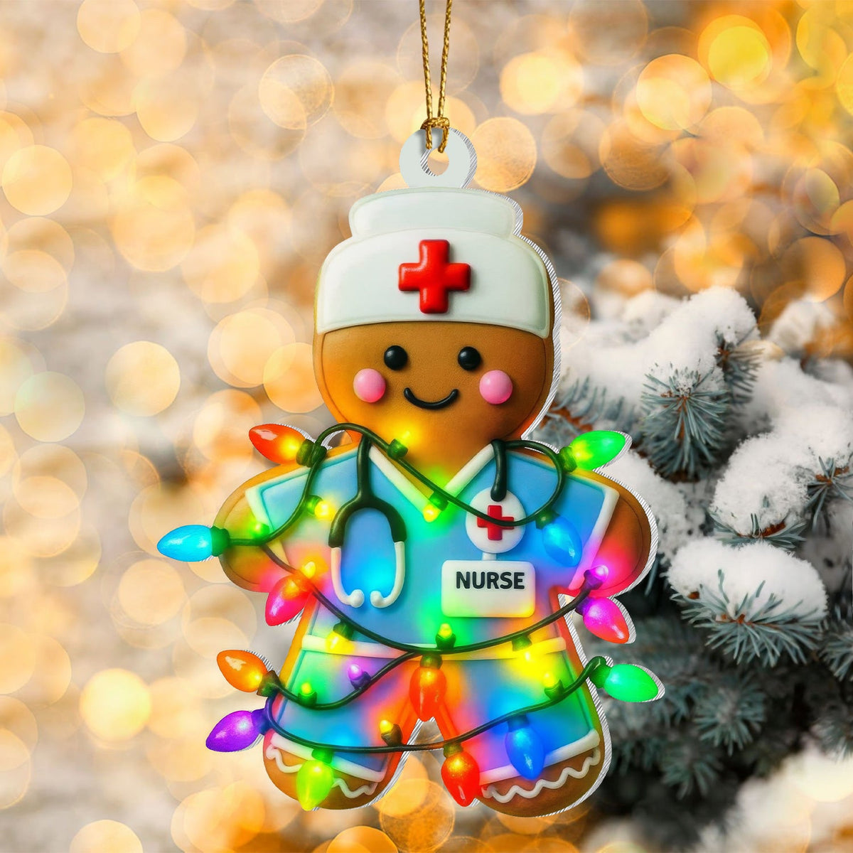Gingerbread Nurse Christmas Ornament