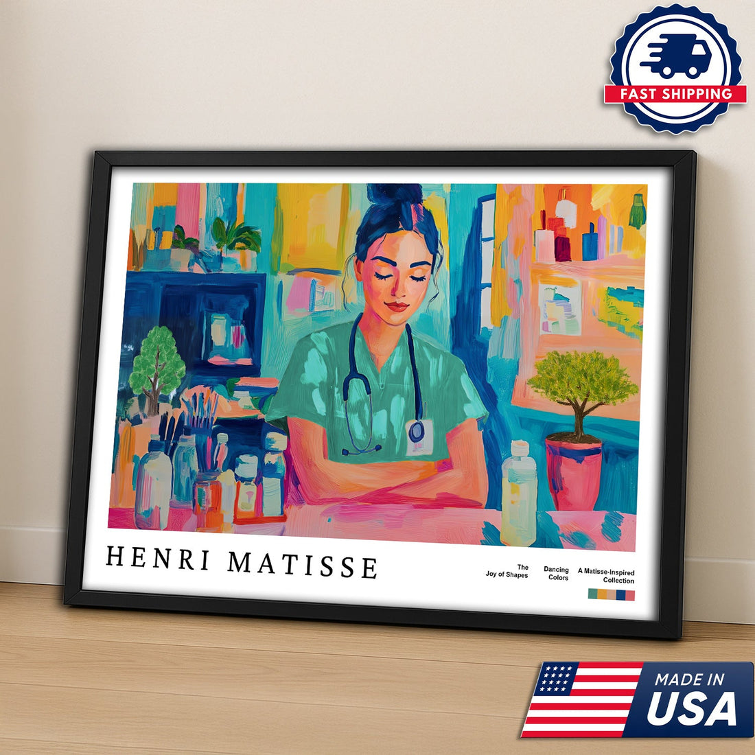 Henri Matisse Inspired Nurse Canvas