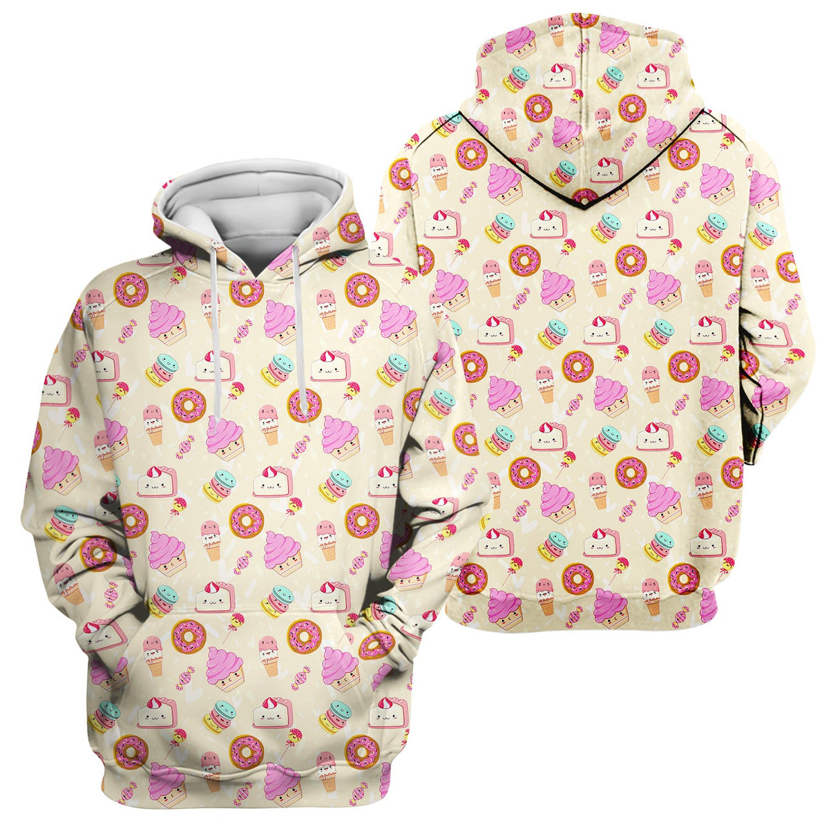 Donut Ice Cream Nurse Scrub Top