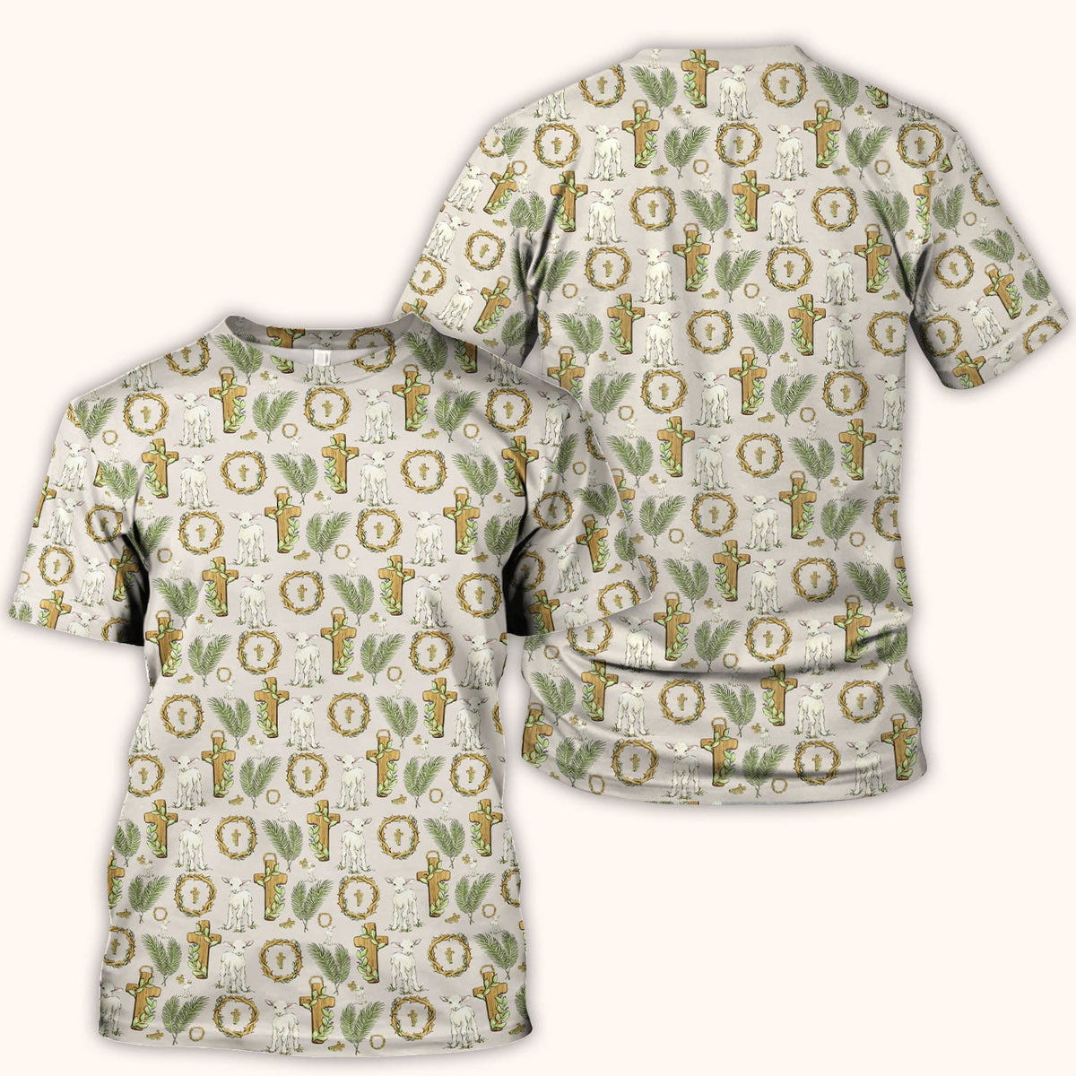Faith Lamb Cross Nurse Scrub Top