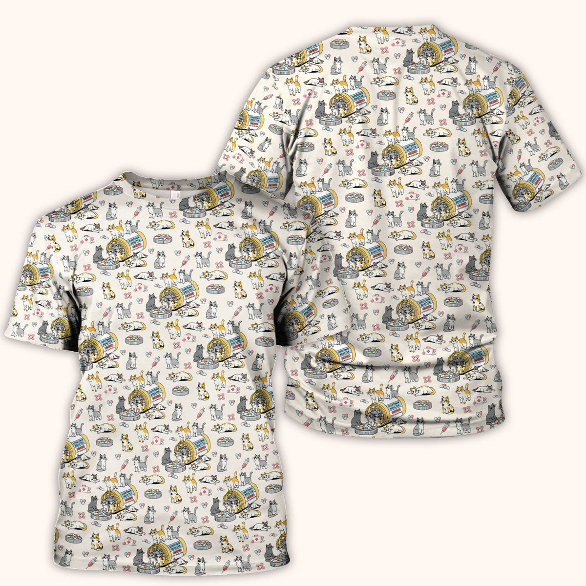 Cat Serotonin Booster Nurse Scrub Top