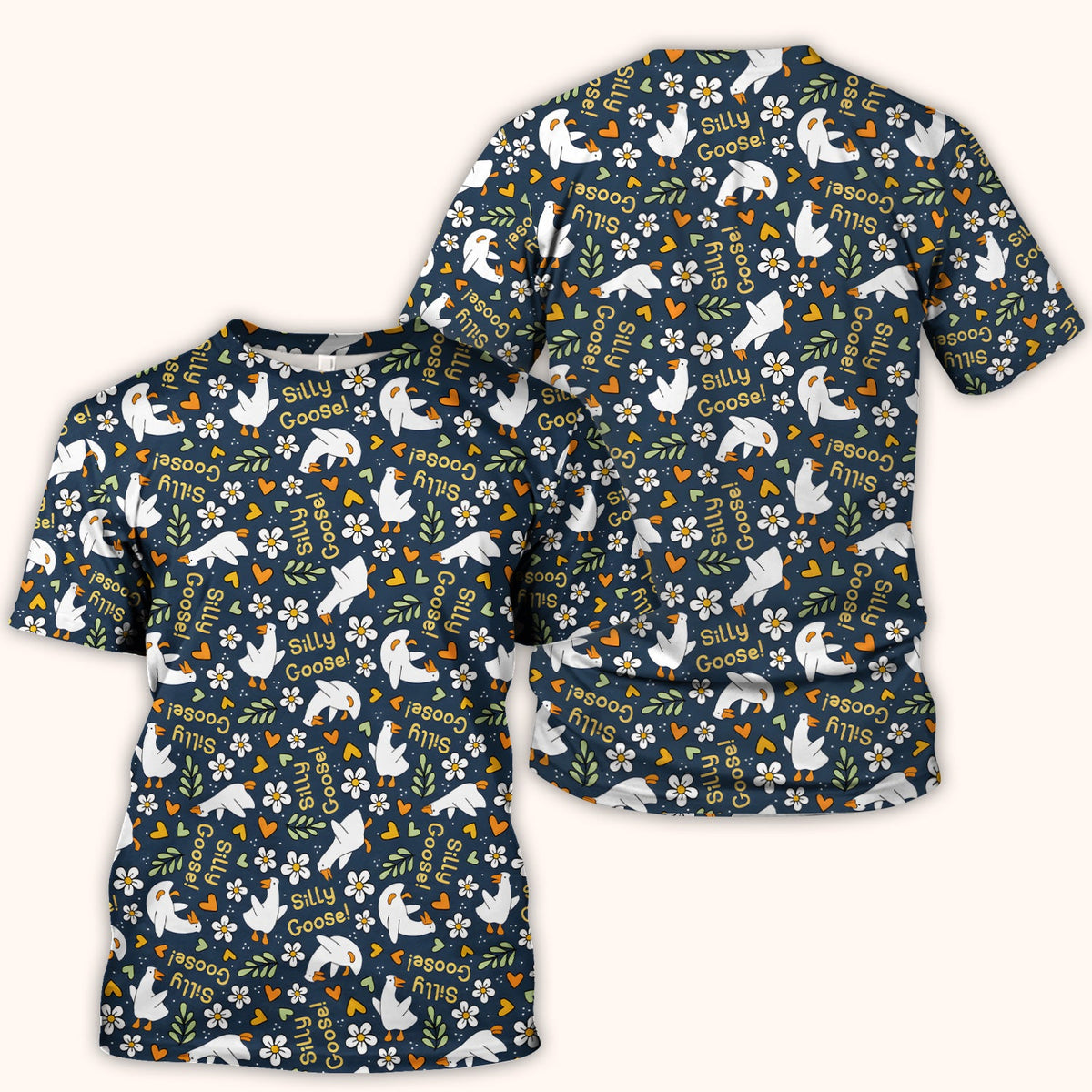 Silly Goose Floral Nurse Scrub Top