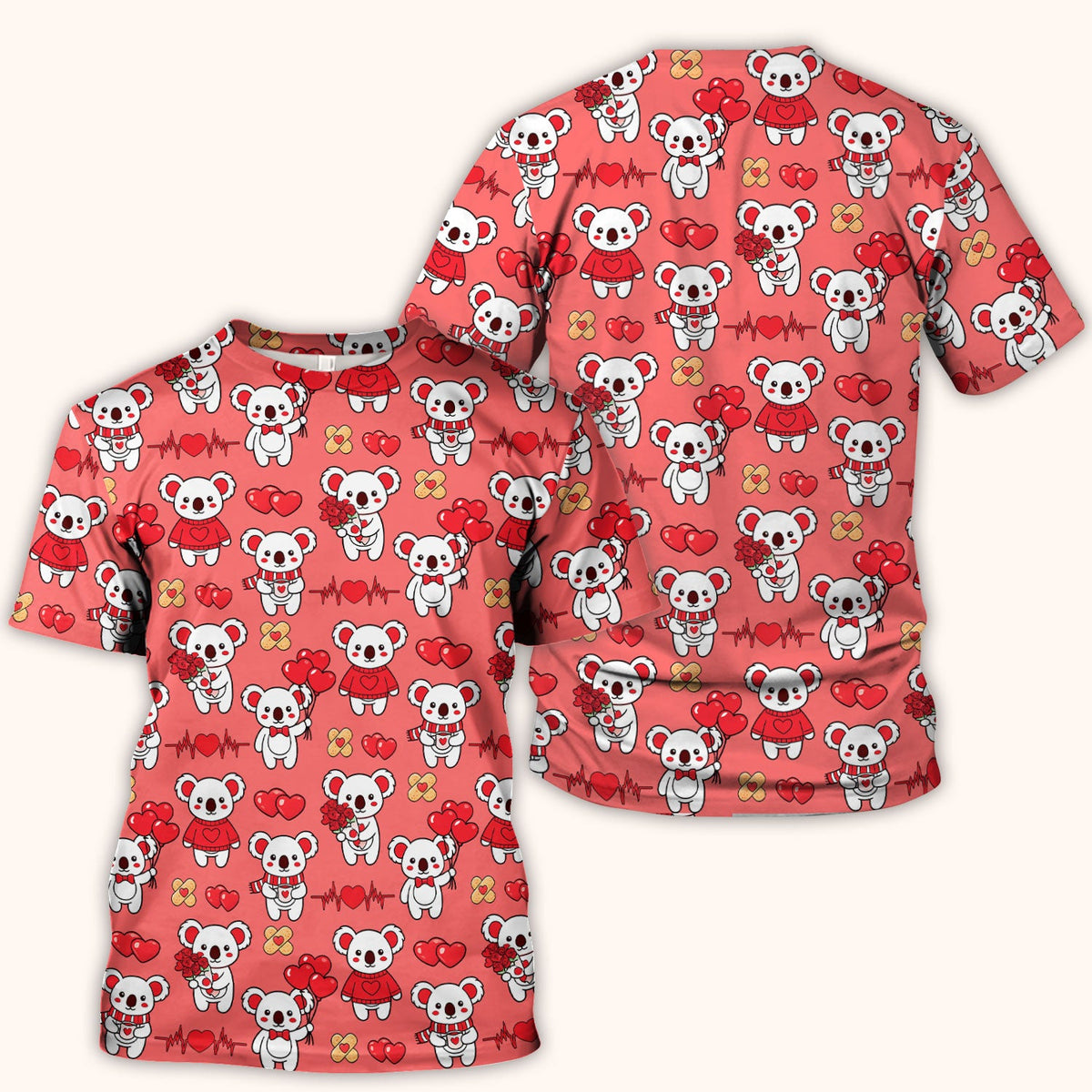 Sweet Koala Scrub Top - Valentines Day Gift For Nurse