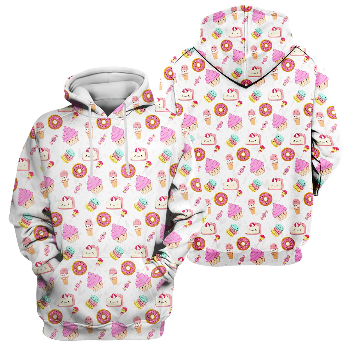Donut Ice Cream Nurse Scrub Top
