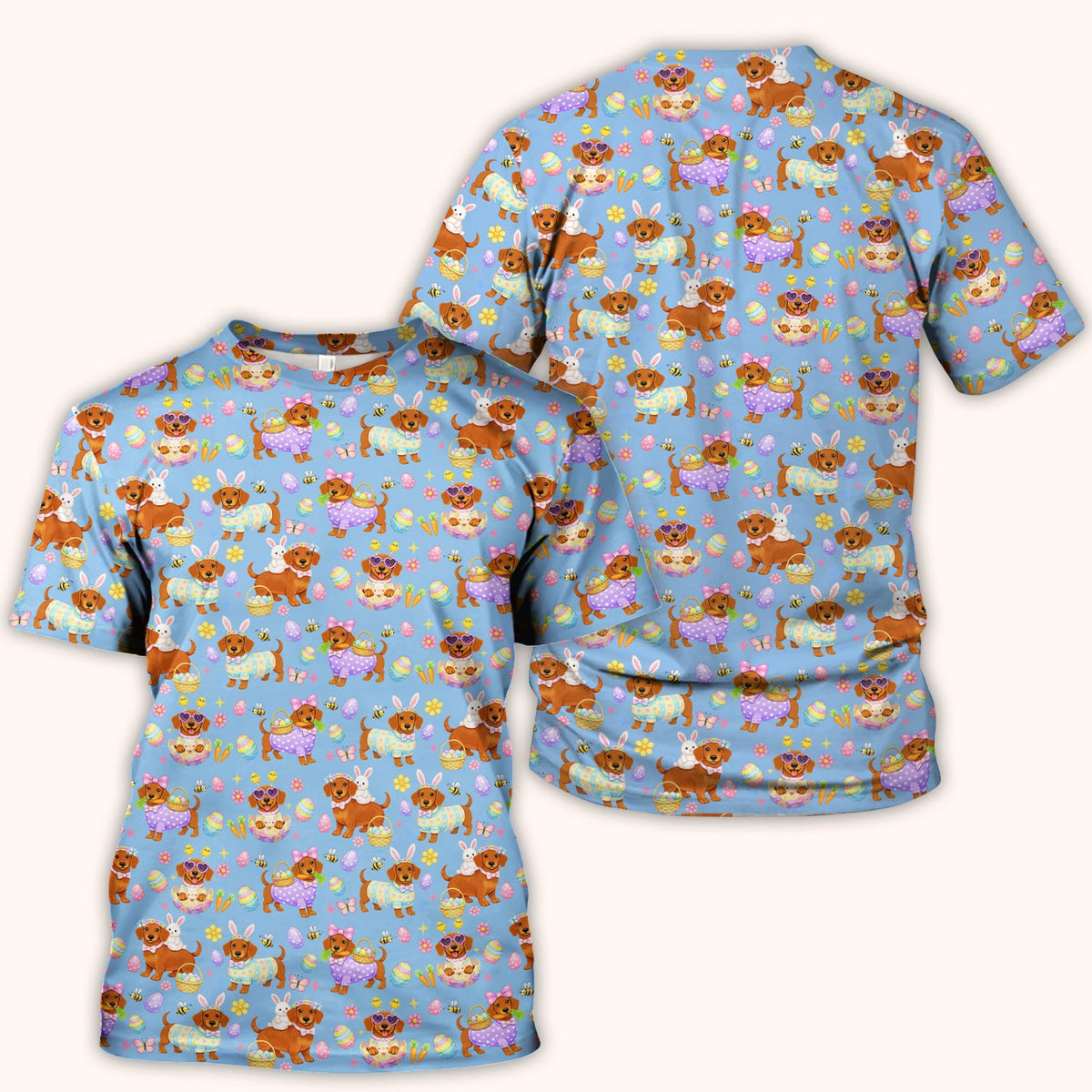 Easter Dachshund Nurse Scrub Top