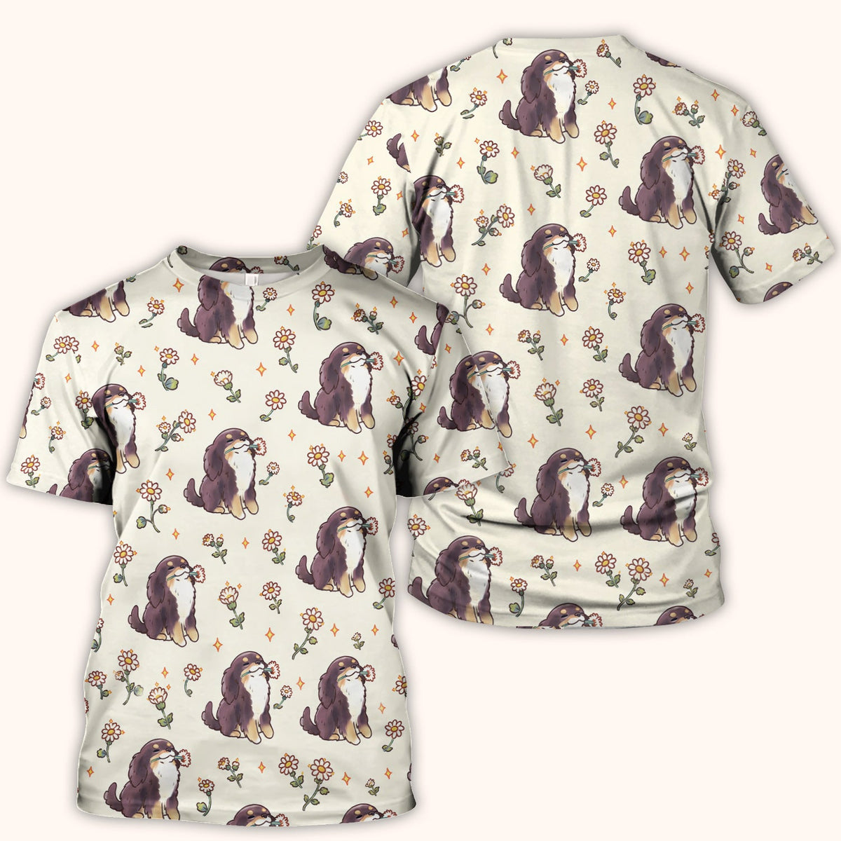 Floral Otter Daisy Nurse Scrub Top