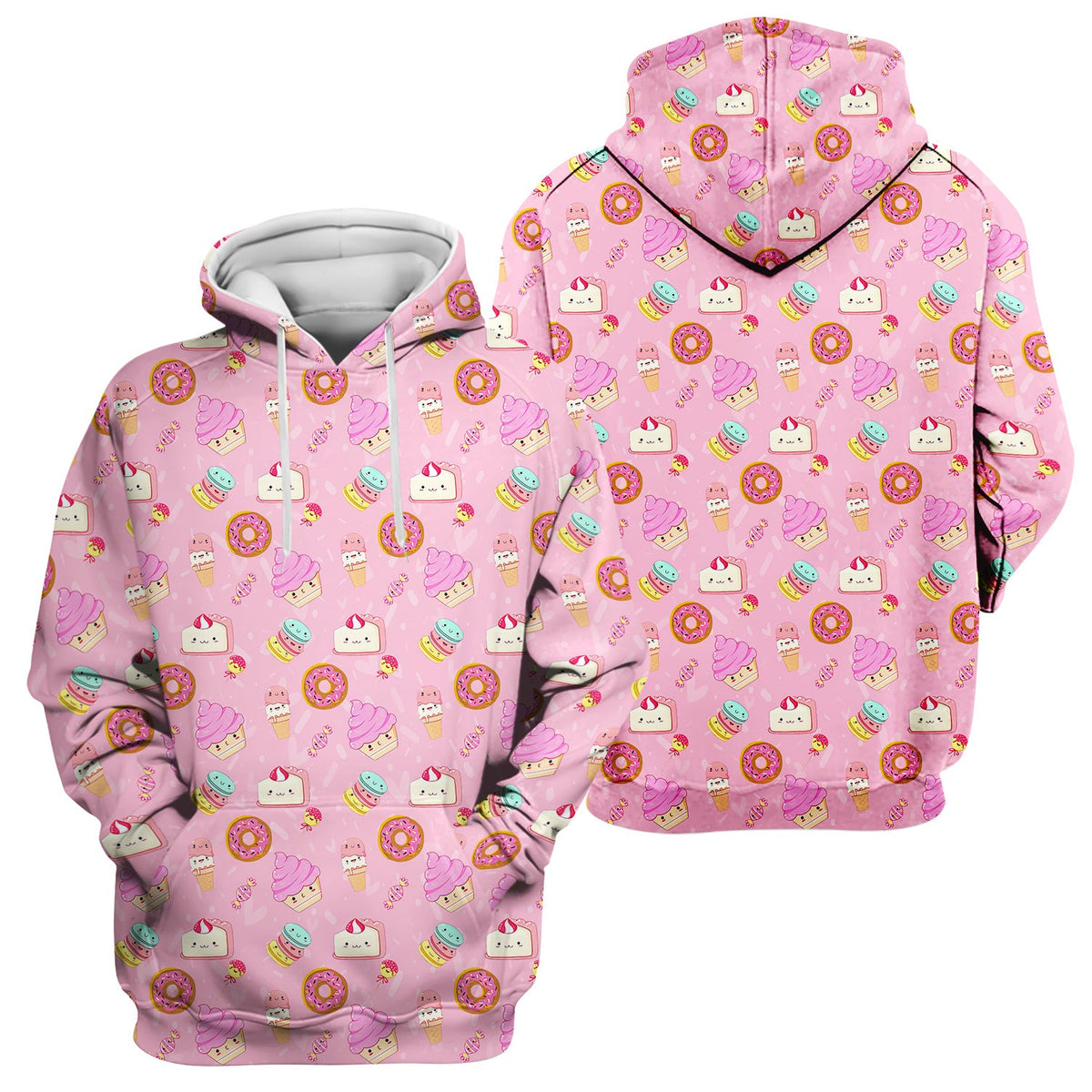 Donut Ice Cream Nurse Scrub Top