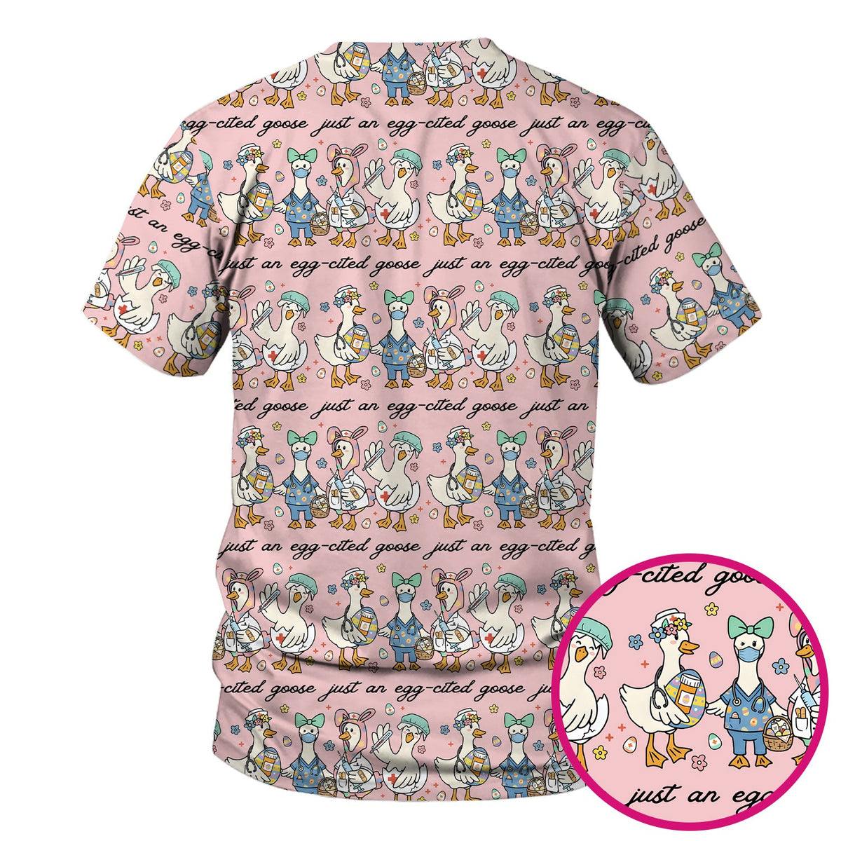 Easter Goose Nurse Scrub Top