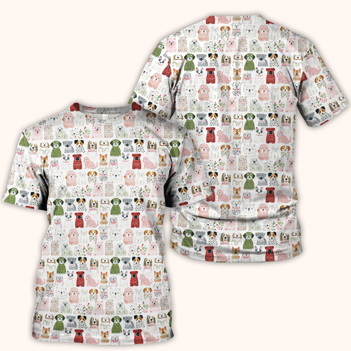 Dog Breeds Nurse Scrub Top