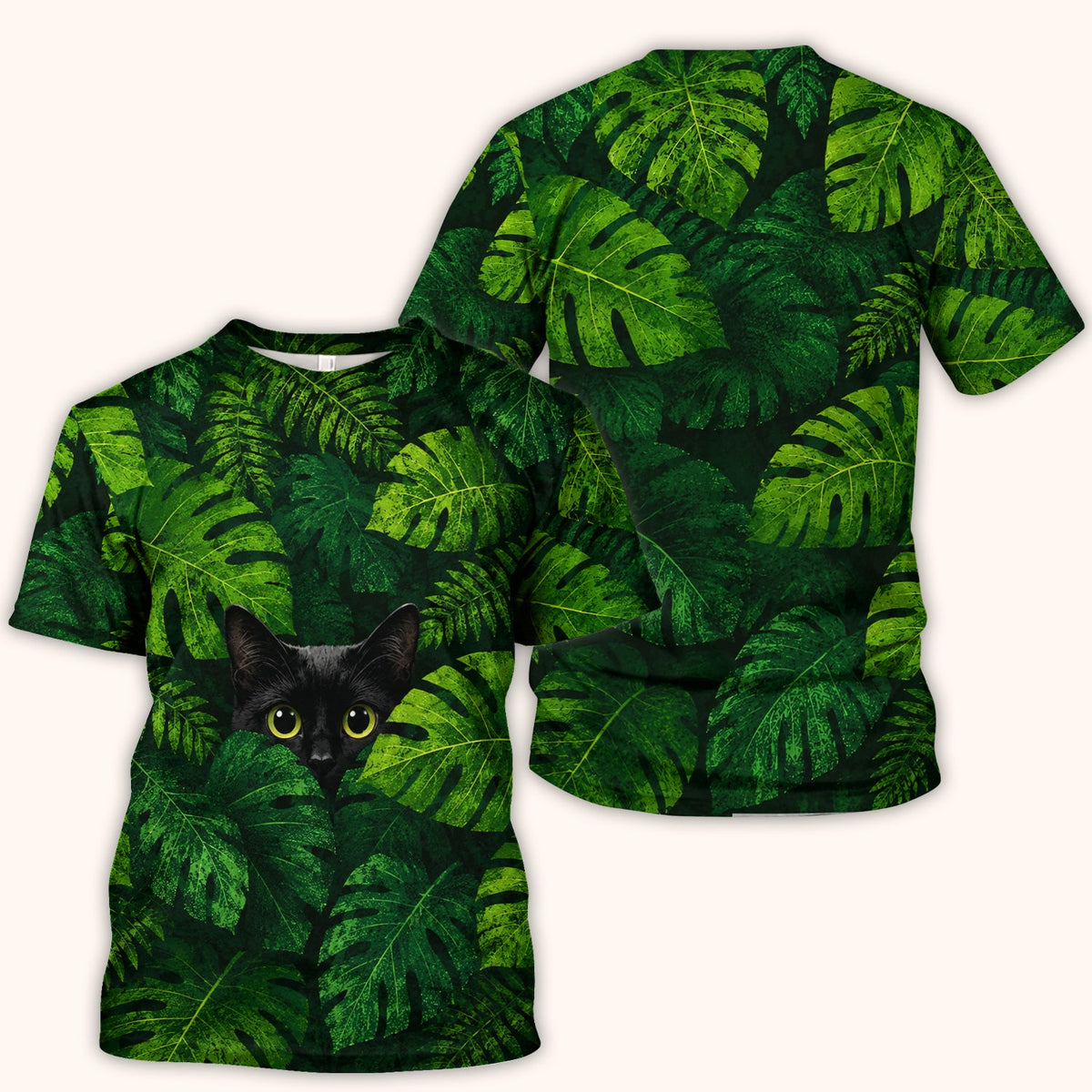 Hidden Black Cat Nurse Scrub Top