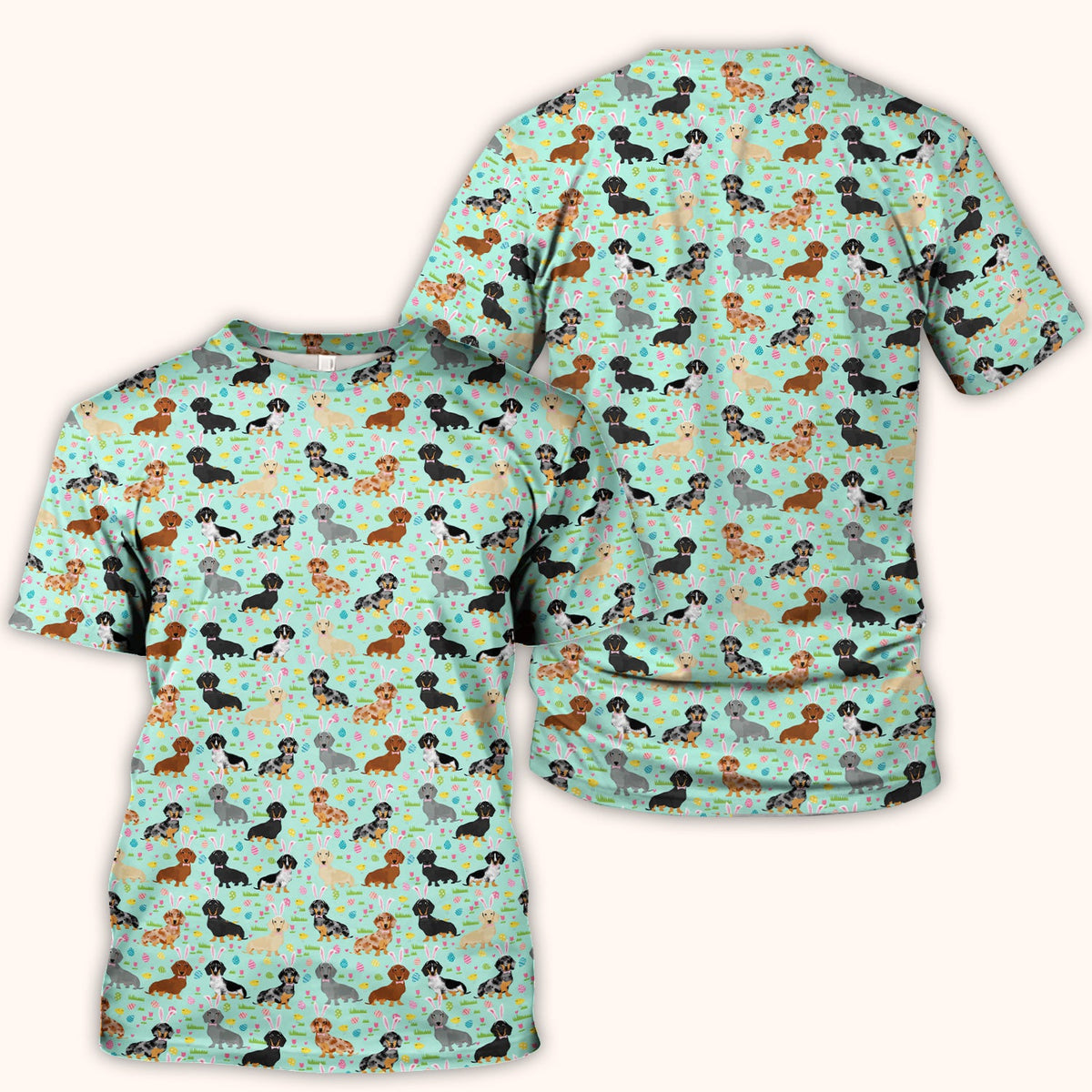 Dachshund Dog Nurse Scrub Top - Easter Gift