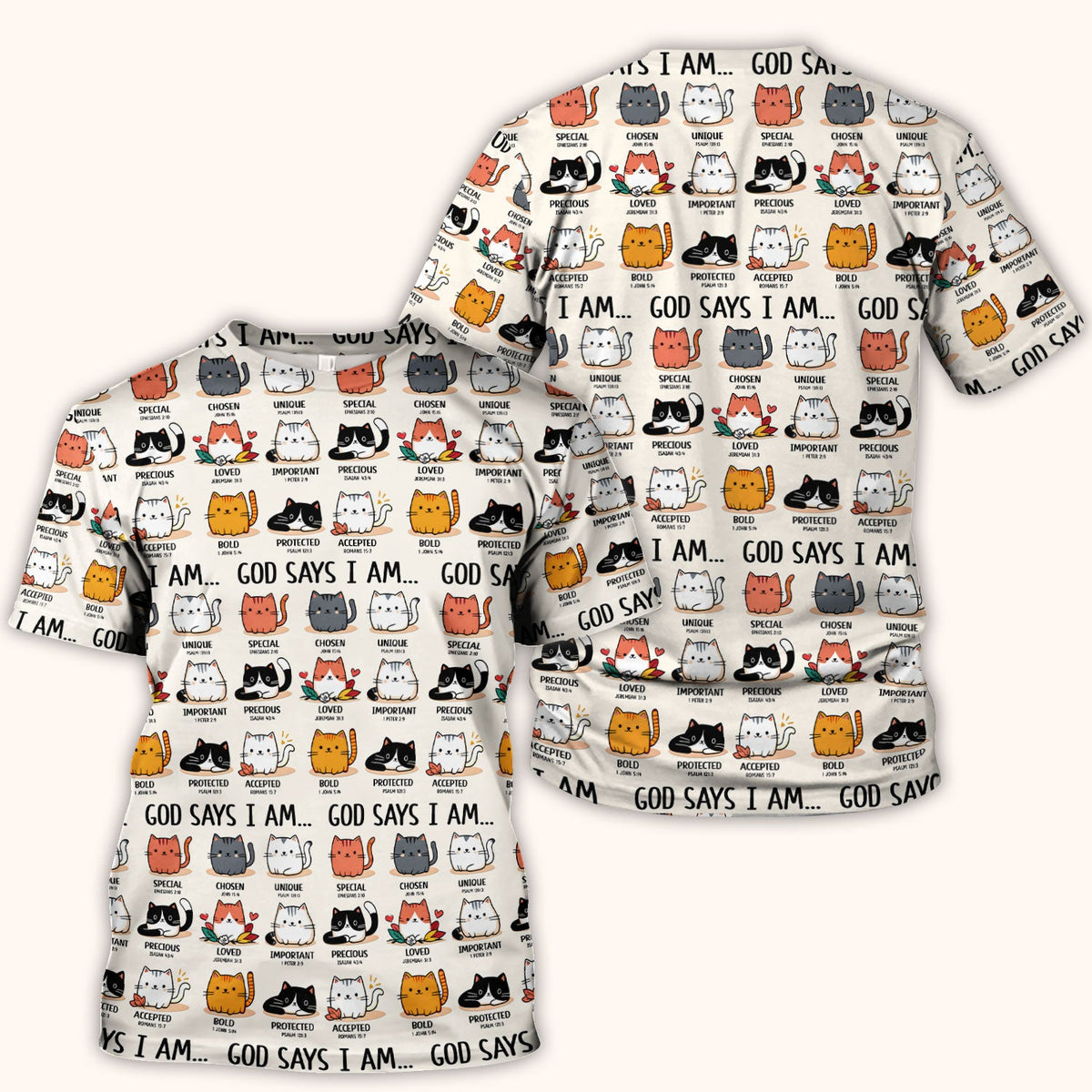 Cat God Says I Am Nurse Scrub Top