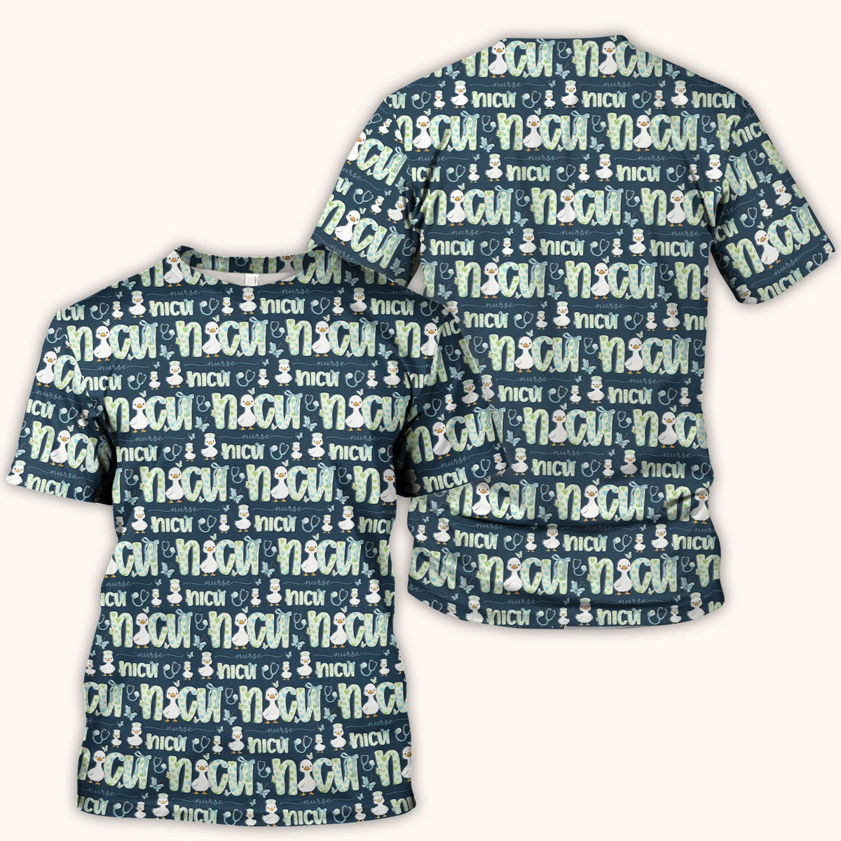 NICU Nurse Duck Scrub Top