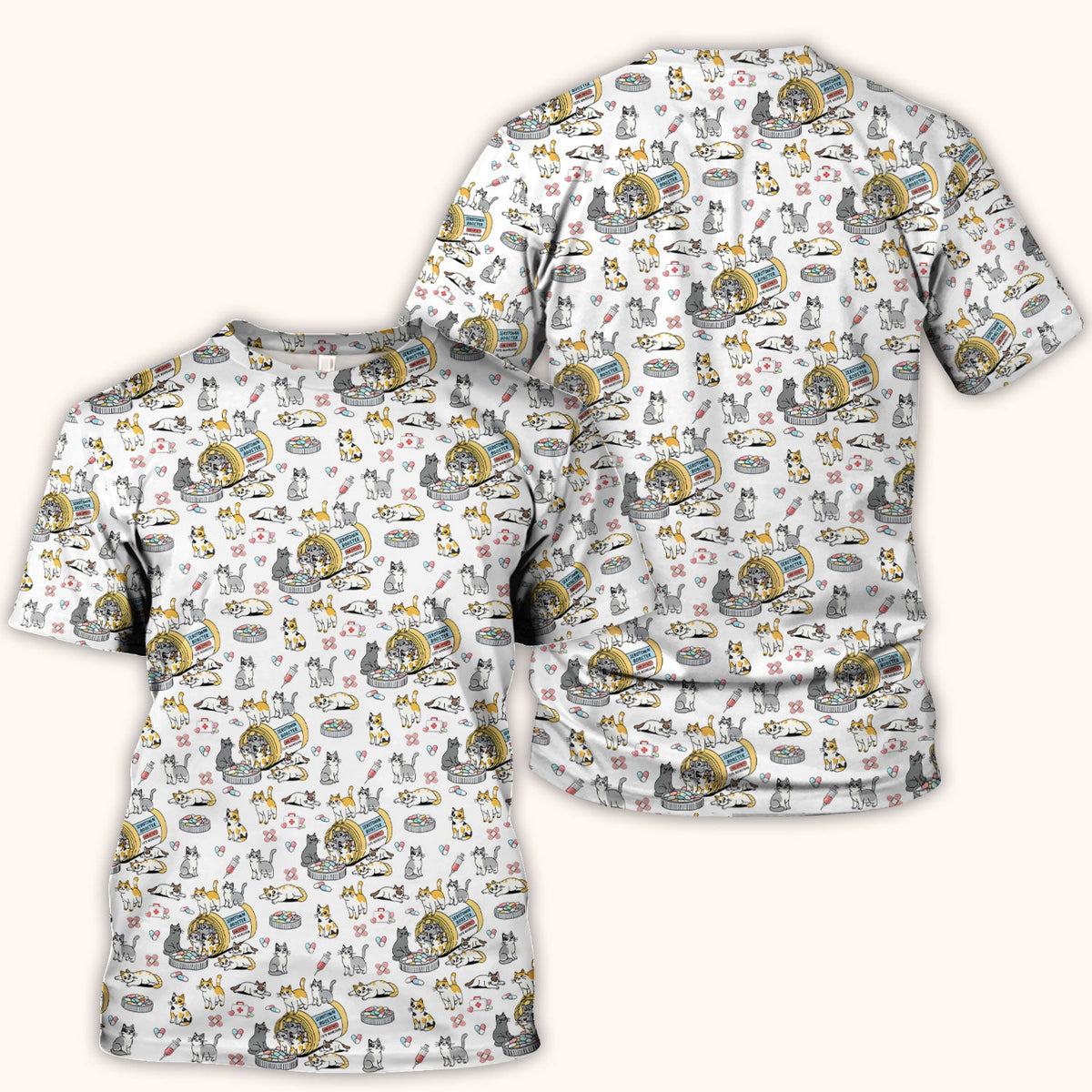 Cat Serotonin Booster Nurse Scrub Top