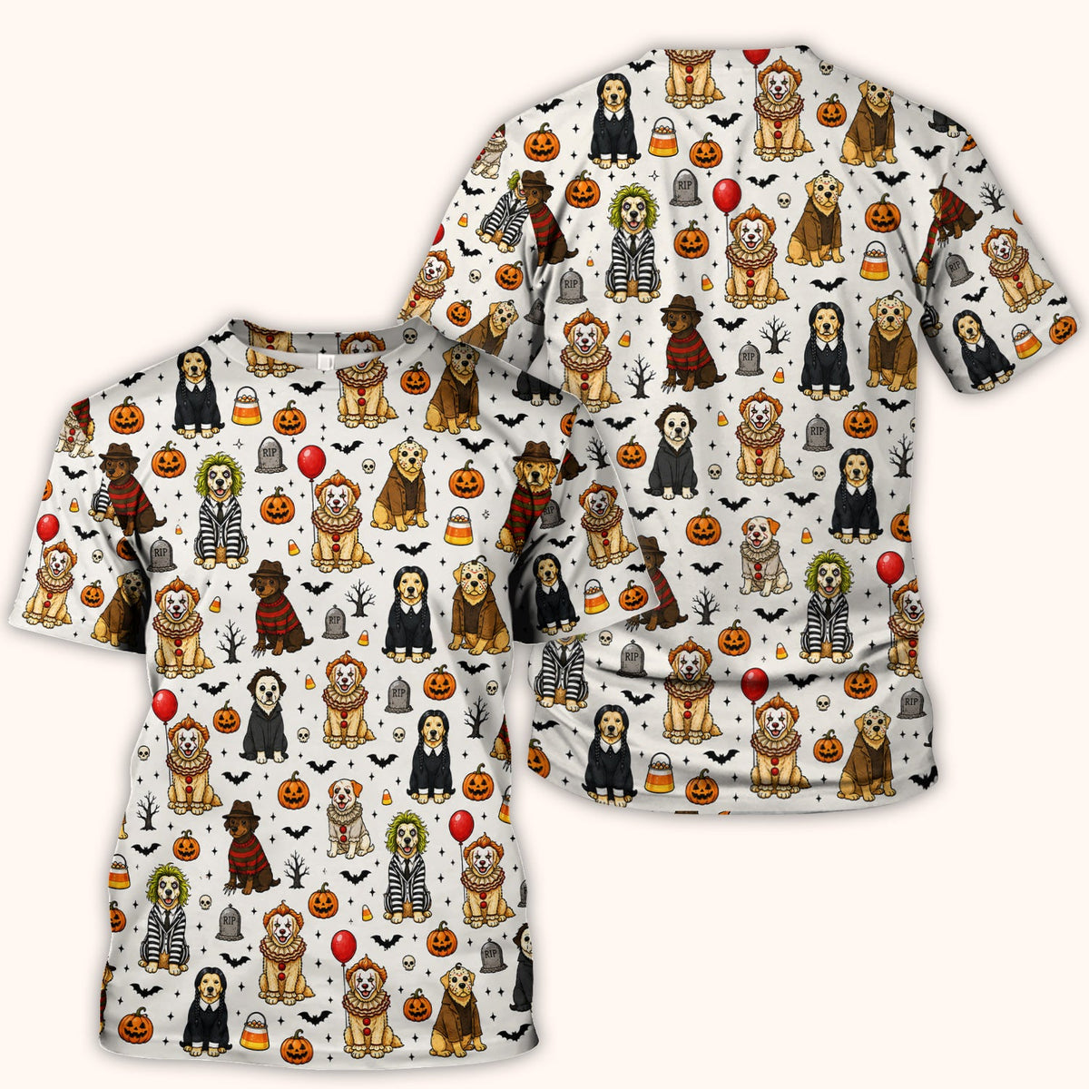 Halloween Dog Nurse Scrub Top
