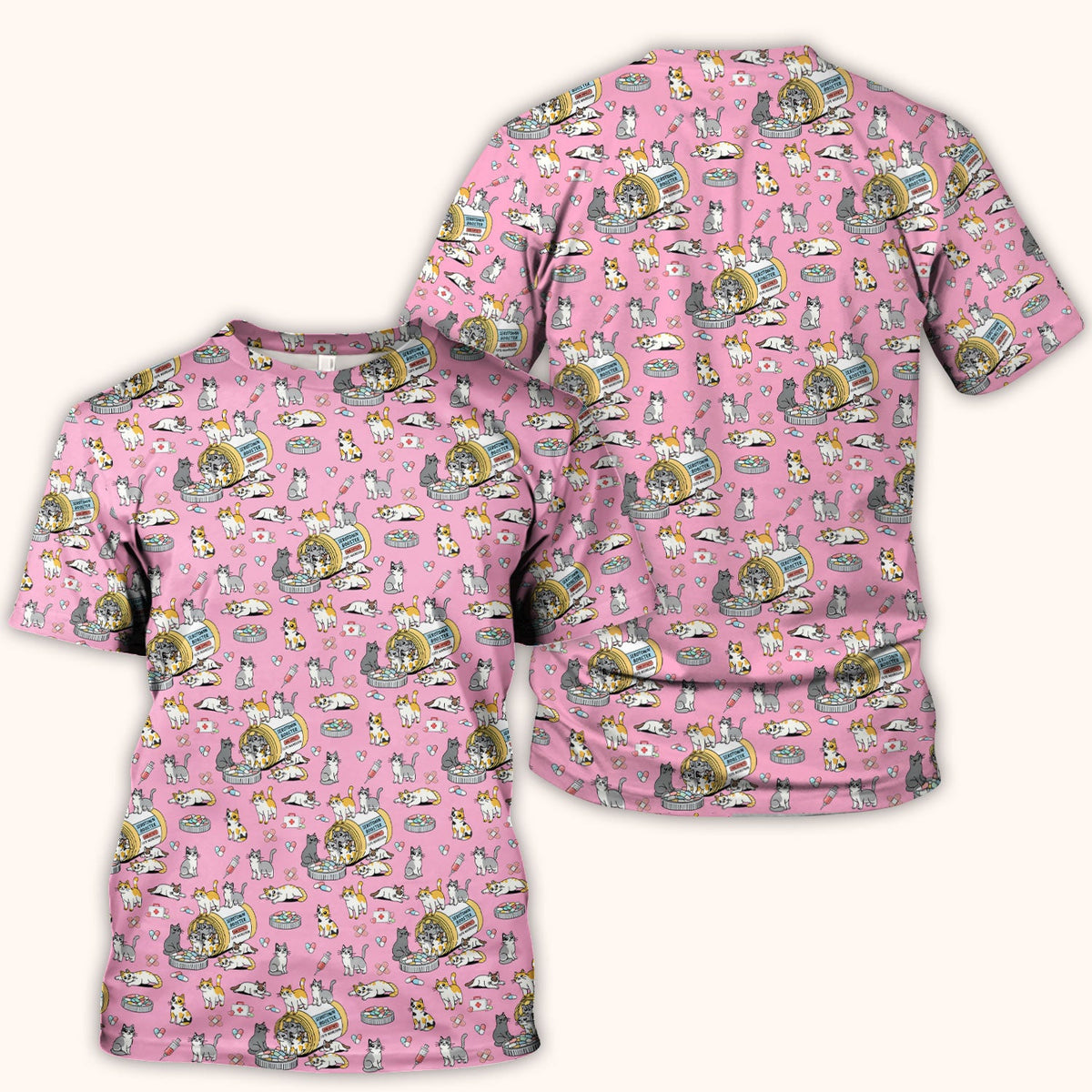 Cat Serotonin Booster Nurse Scrub Top