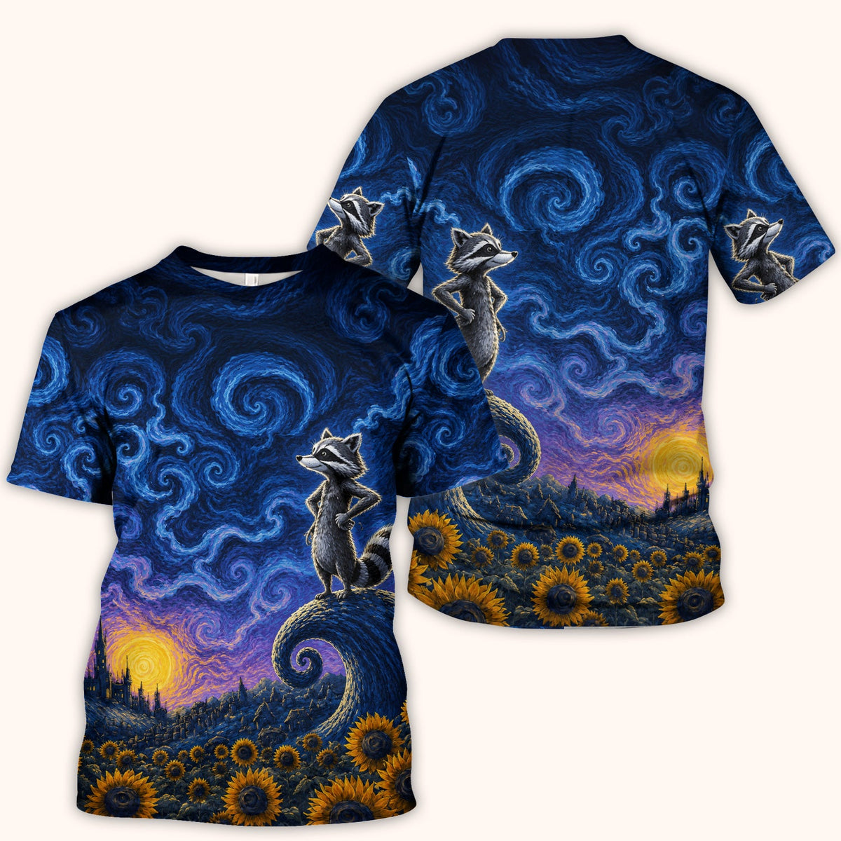 Starry Raccoon Nurse Scrub Top