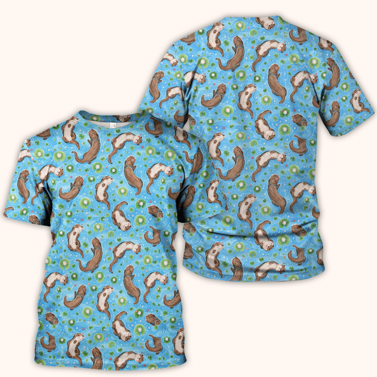 Otter Lily Pond Nurse Scrub Top