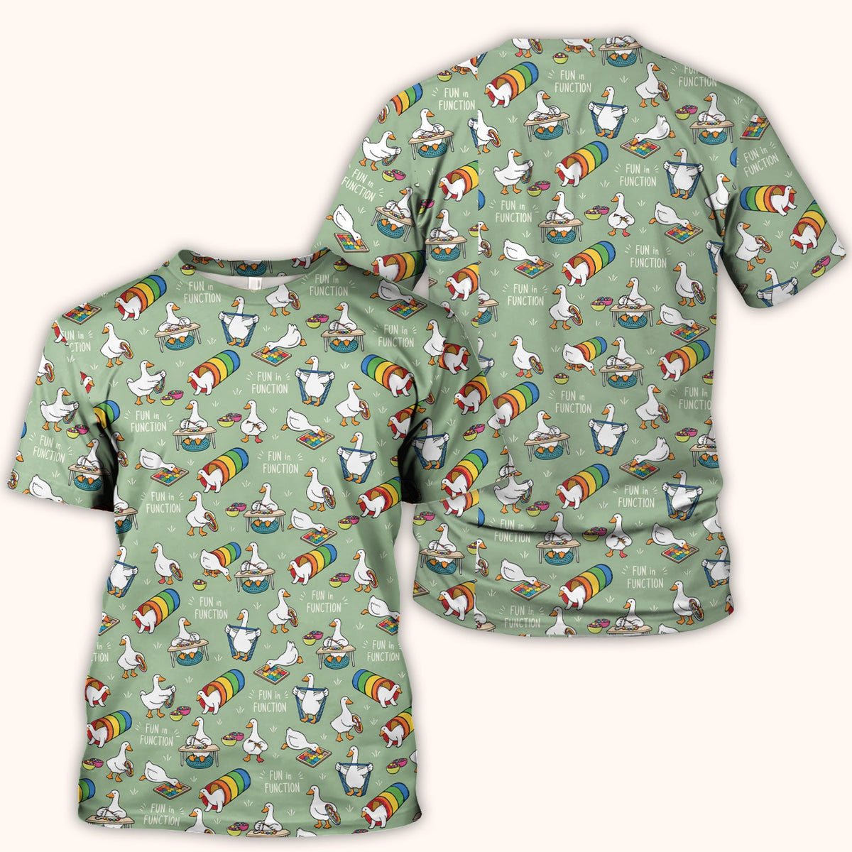 Fun In Function Occupational Therapy Duck Nurse Scrub Top