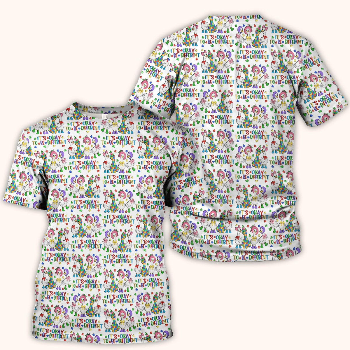 It's Okay To Be Different Duck Nurse Scrub Top