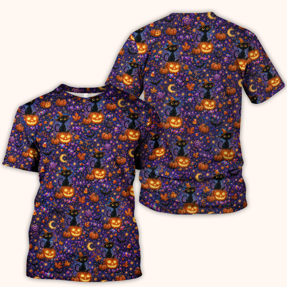 Mystical Witch Cat Nurse Scrub Top - Halloween Gift