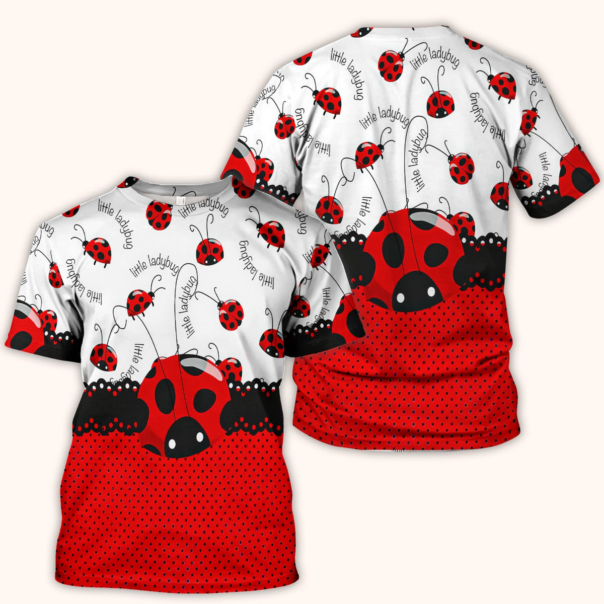 Little Ladybug Polka Dot Nurse Scrub Top