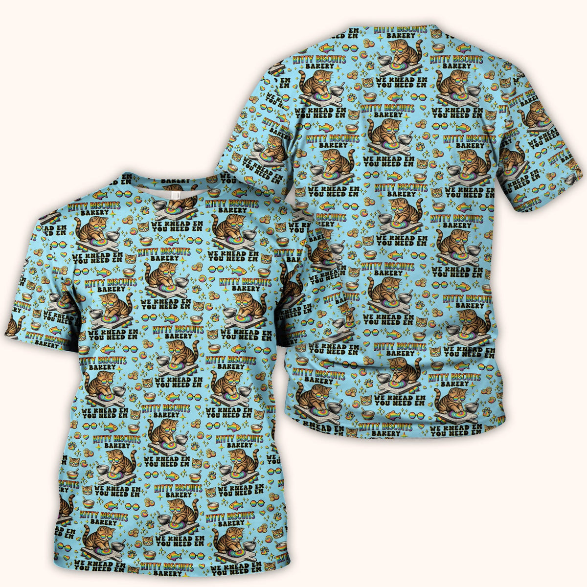 Pride Nurse Cat Baking Scrub Top