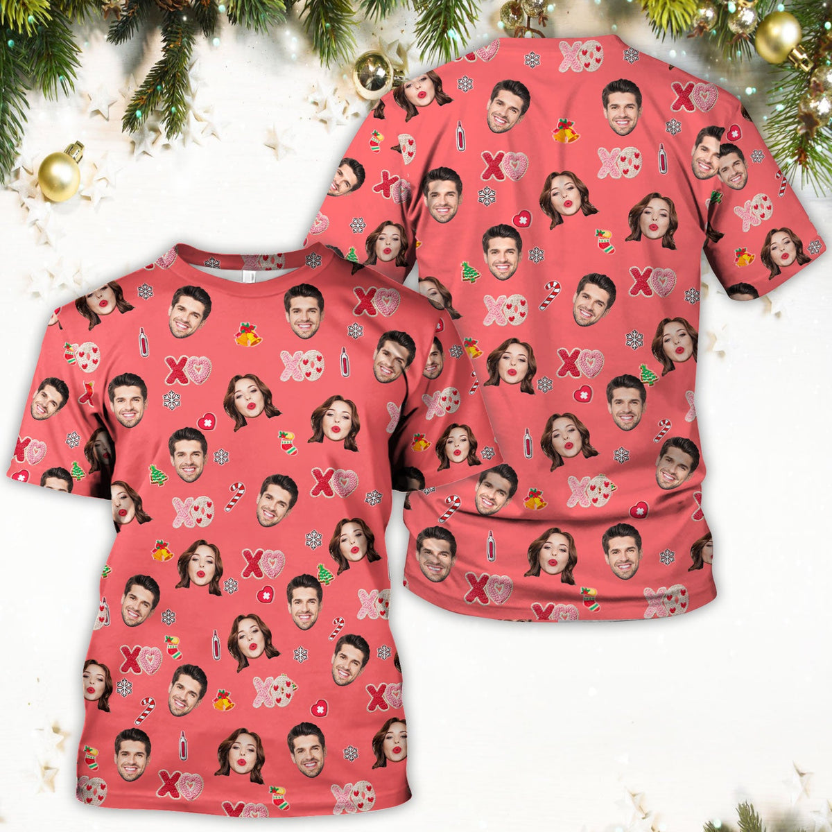 Personalized Photo Face Nurse Scrub Top
