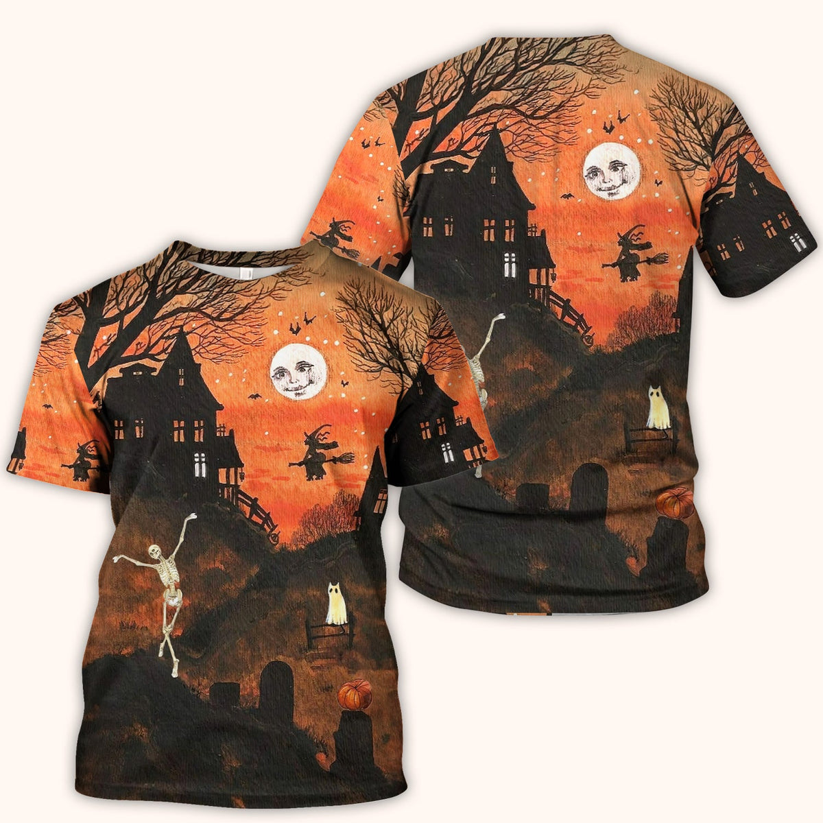 Haunted House Nurse Scrub Top - Halloween Gift